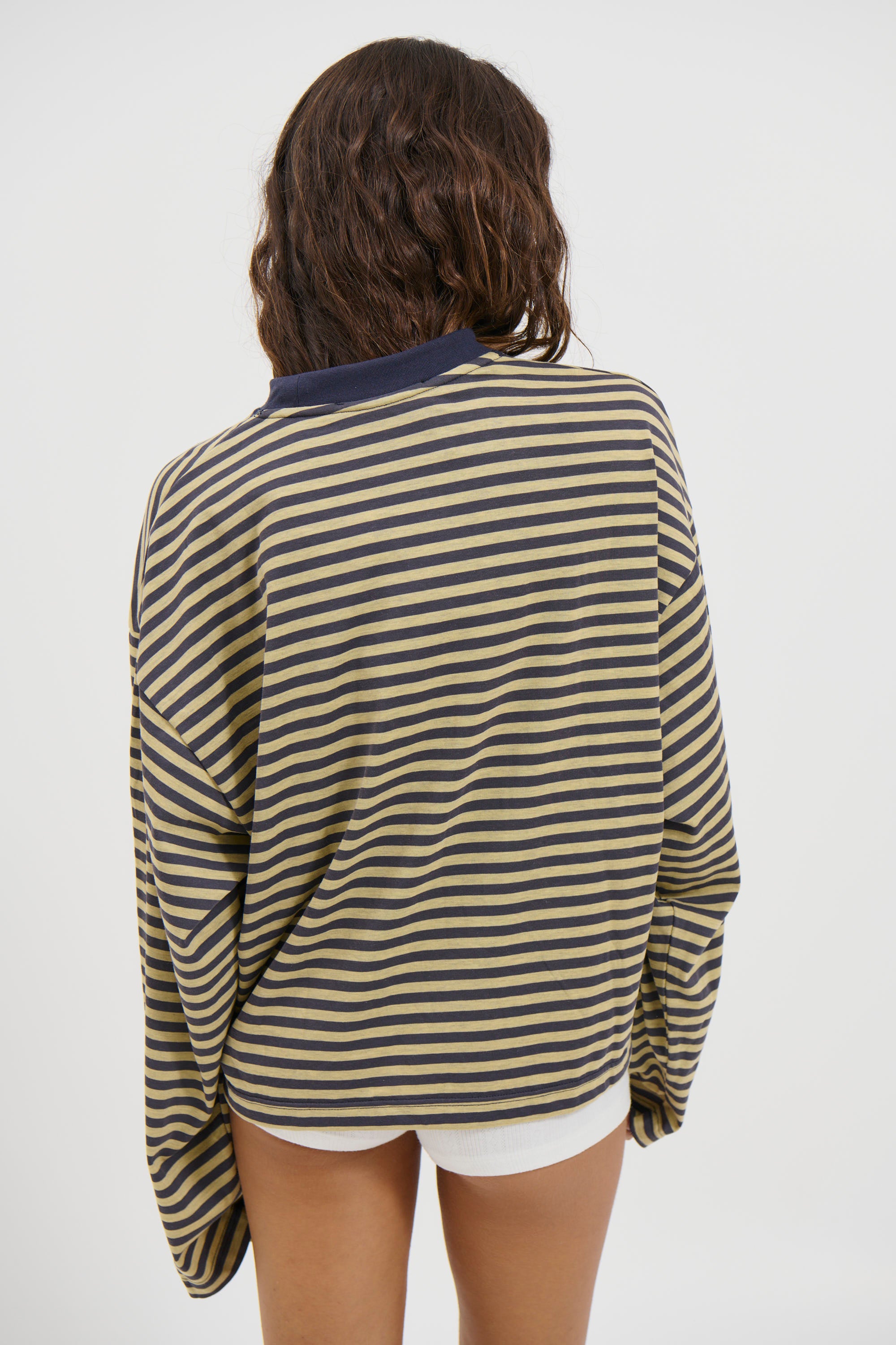 Bloom Long Sleeve Beige Stripe