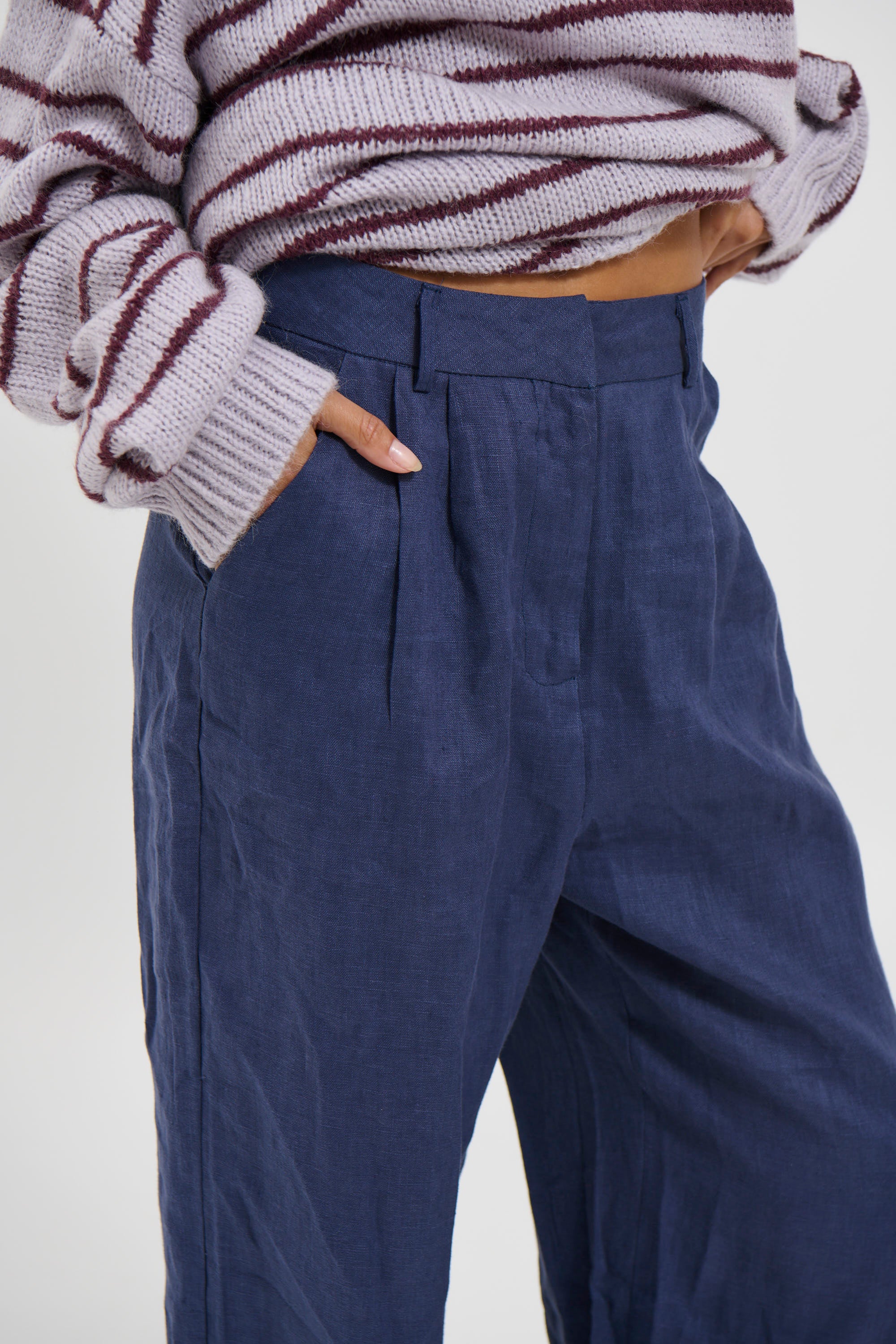 Laney Linen Pant Navy