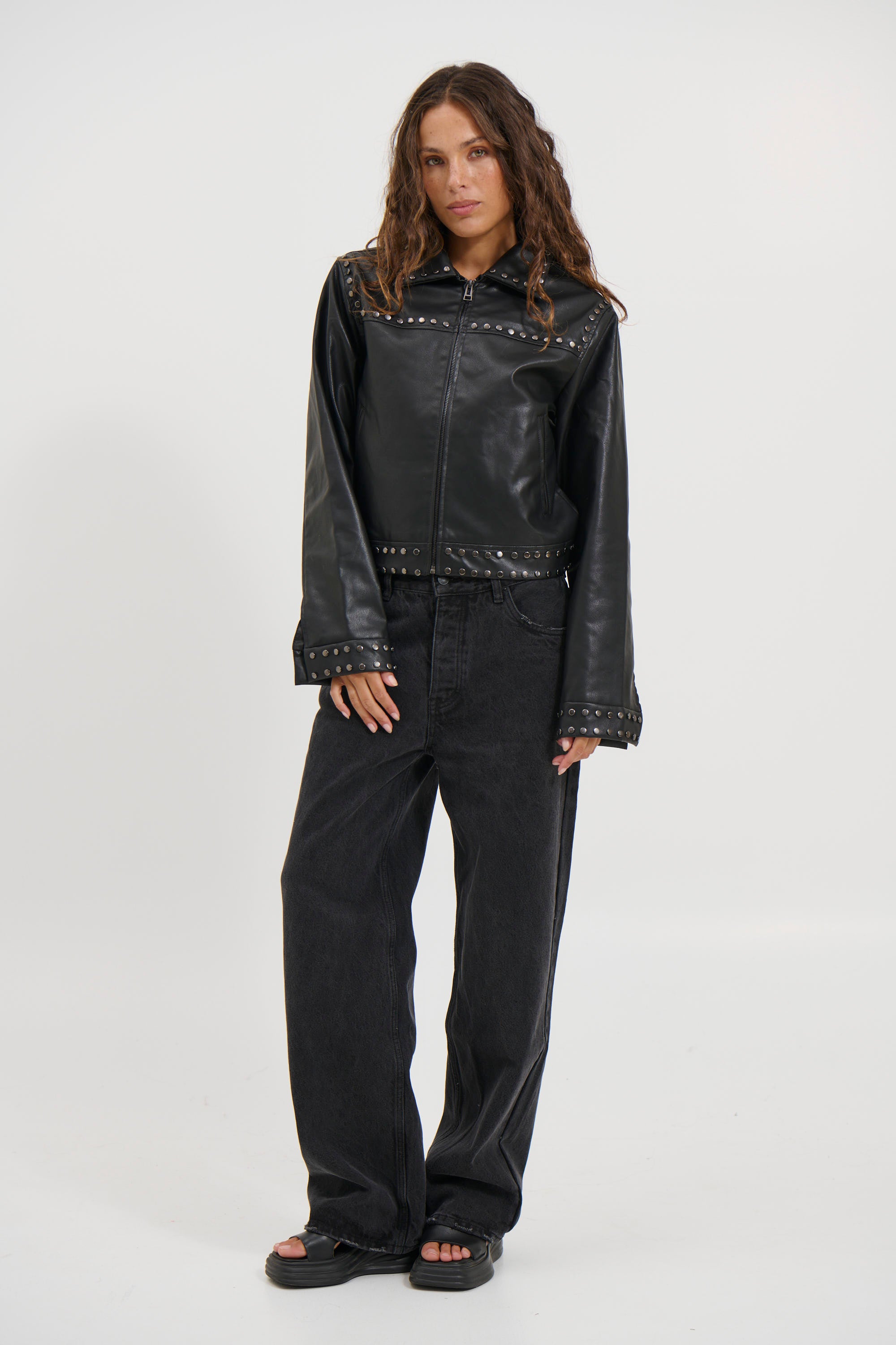 Meggie Studded Jacket Black - FINAL SALE