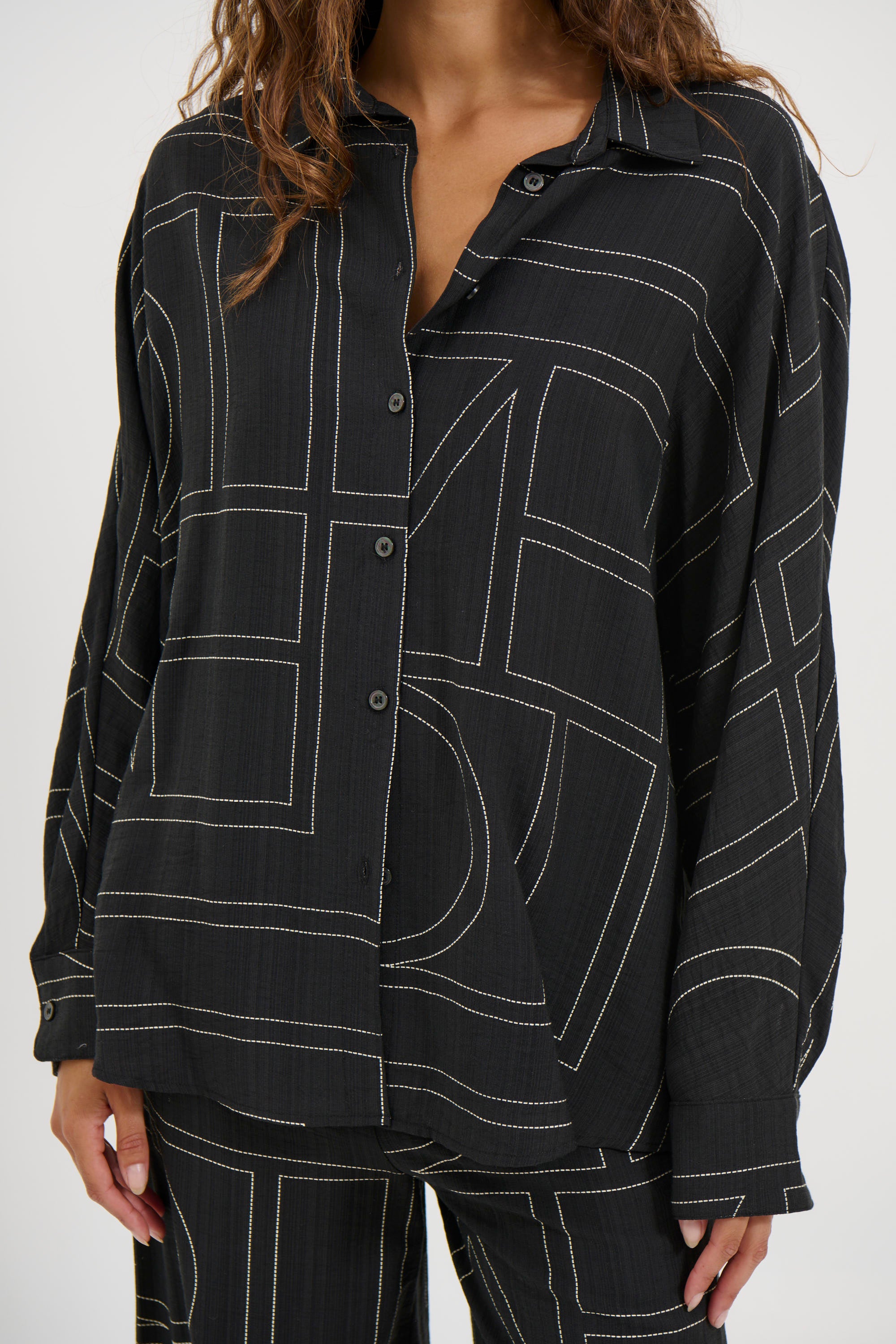 Tassie Long Sleeve Top Black - FINAL SALE