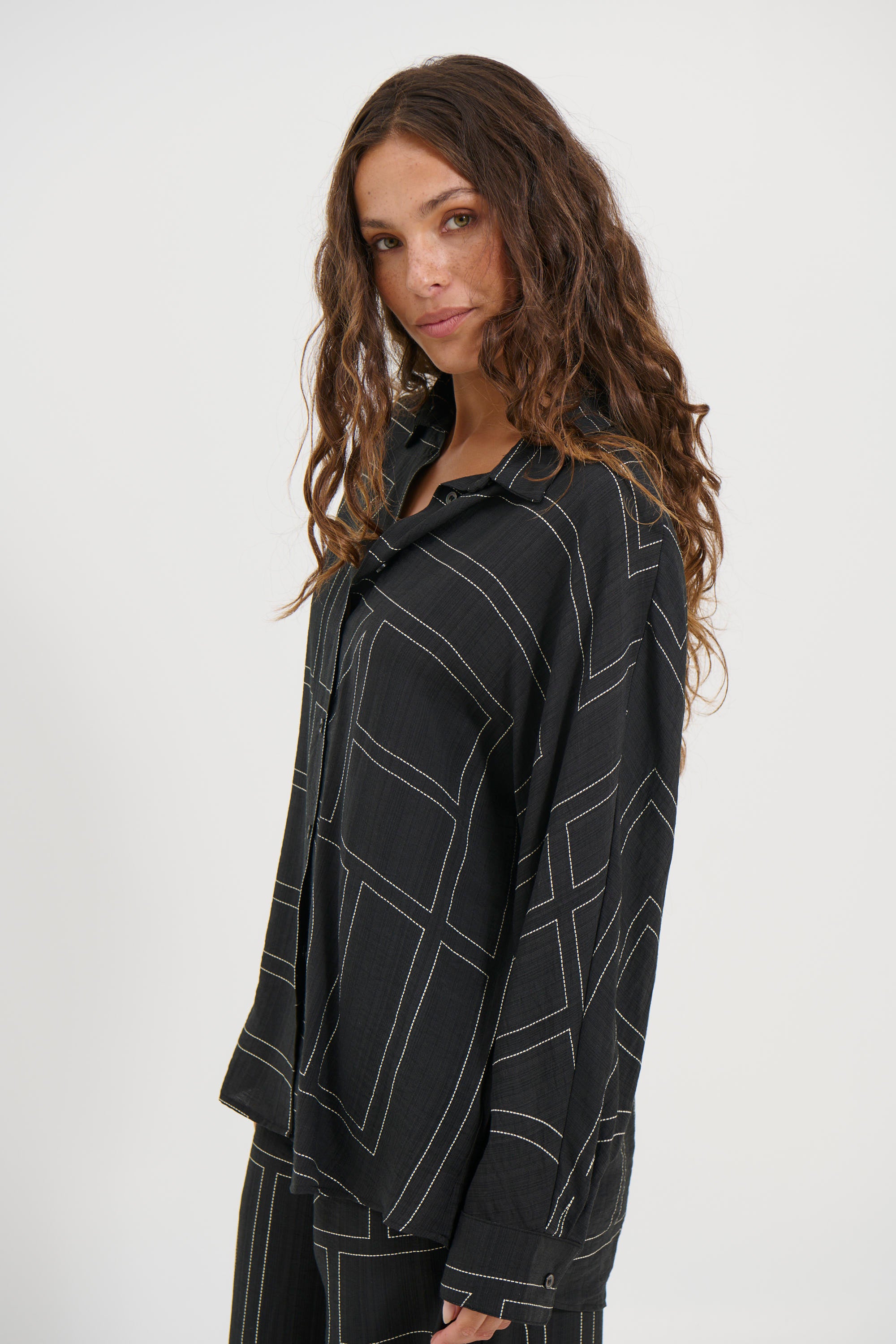 Tassie Long Sleeve Top Black - FINAL SALE