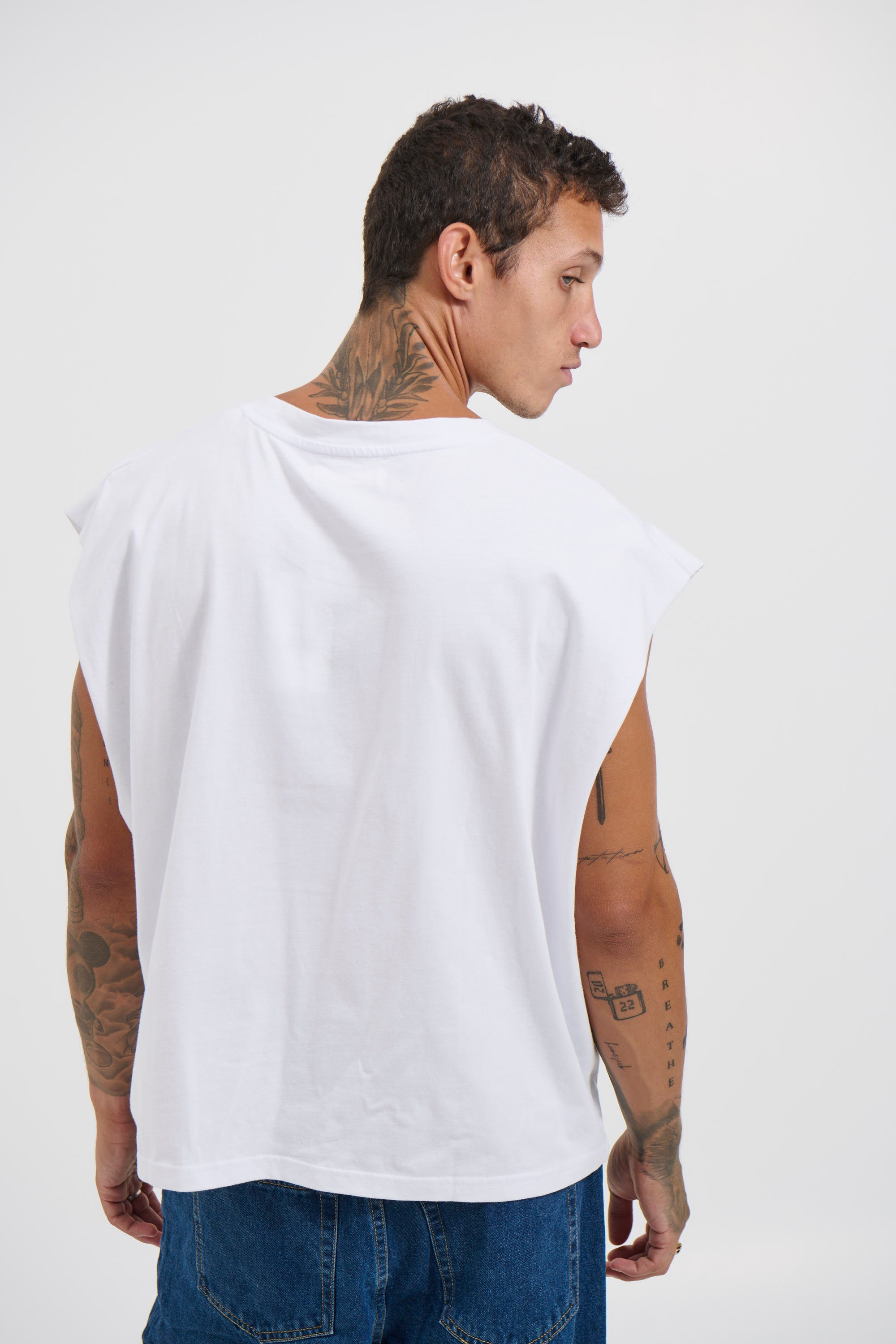 NTH Crop Box Tank White