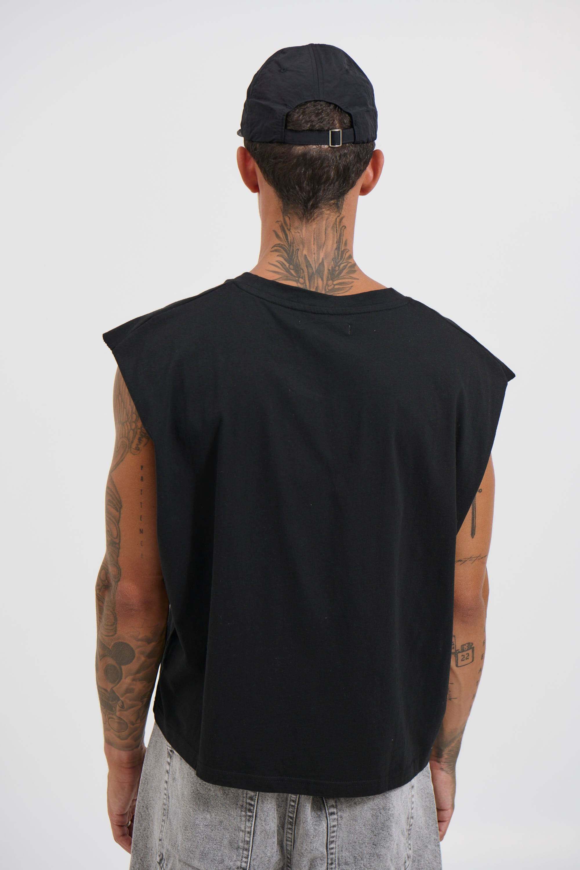 NTH Crop Box Tank Black
