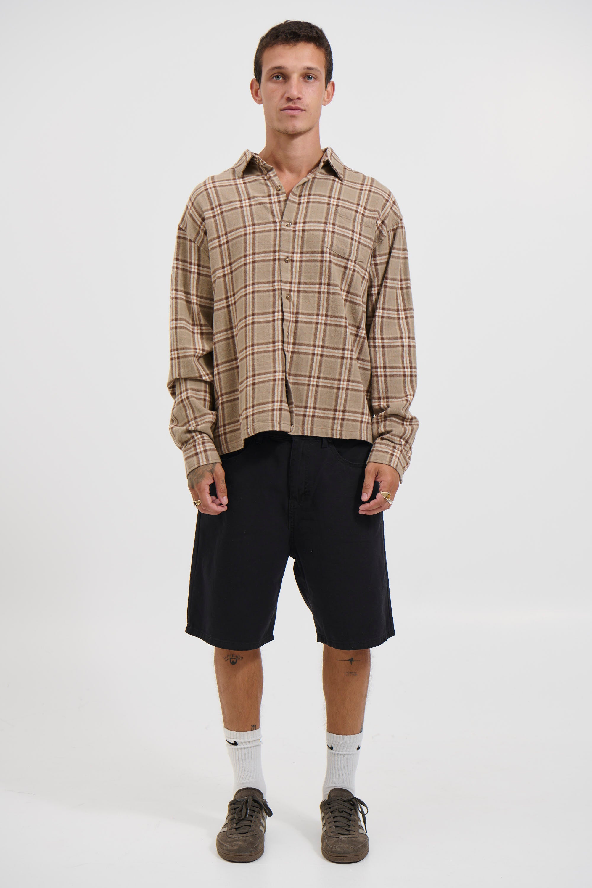 Brooklyn Check Shirt Light Brown