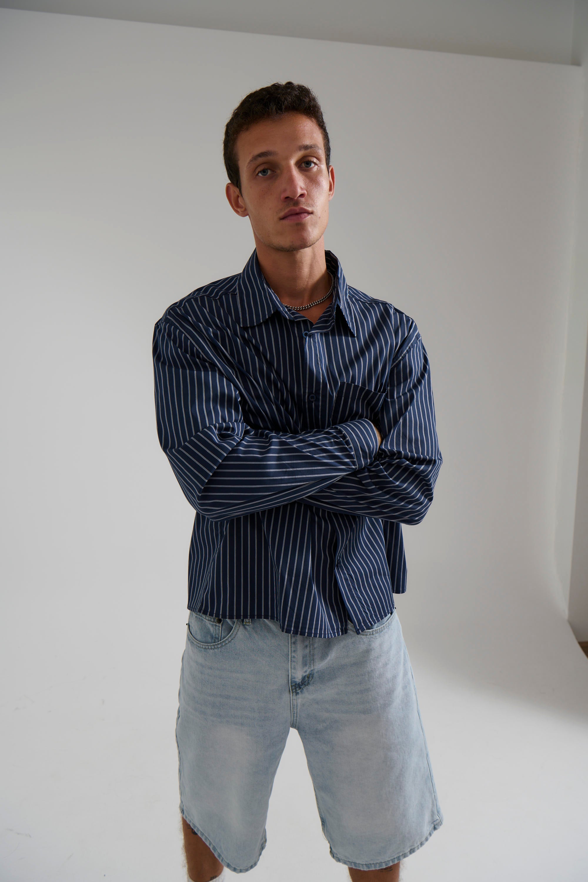 Long Sleeve Box Shirt Navy