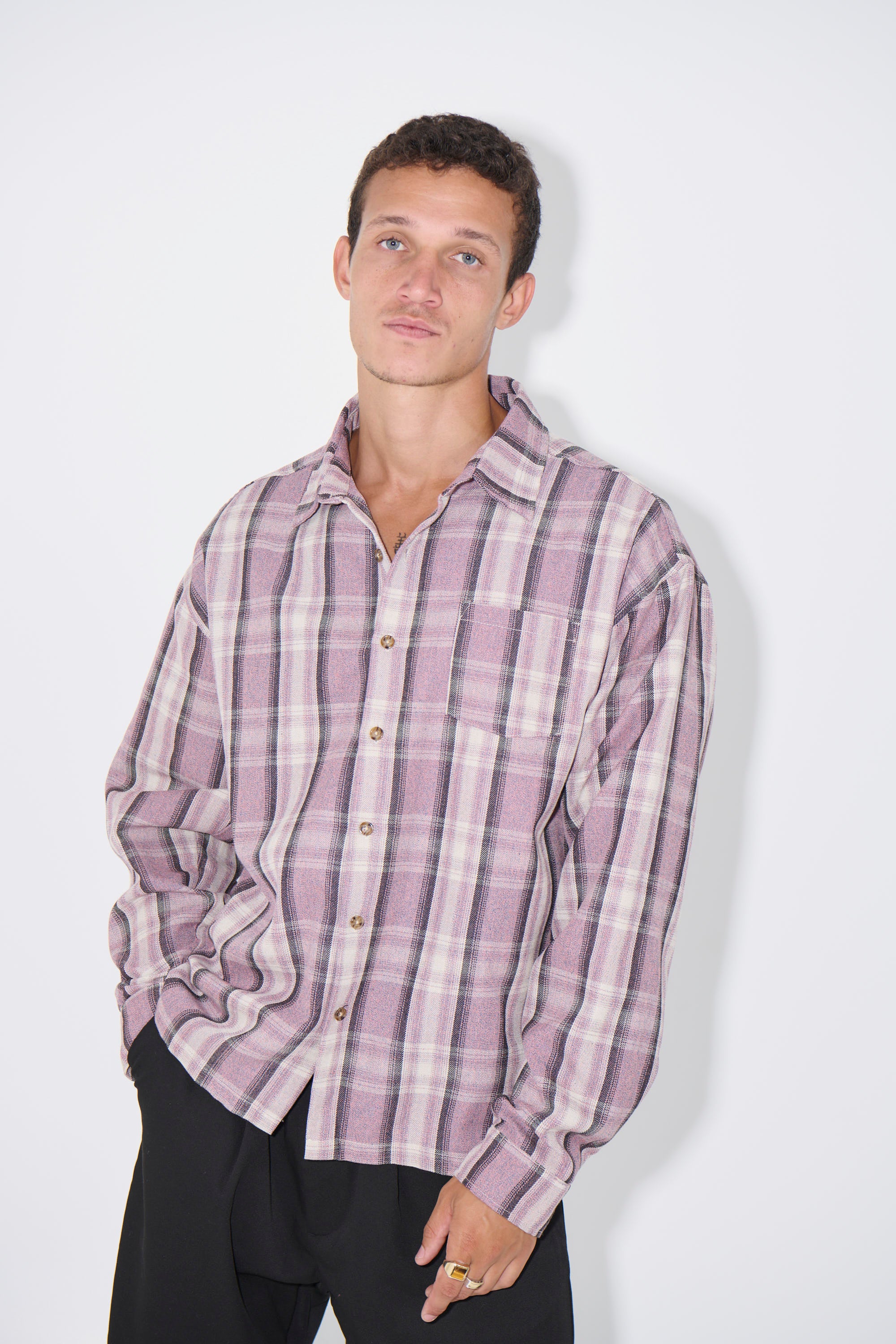 Brooklyn Check Shirt Lilac