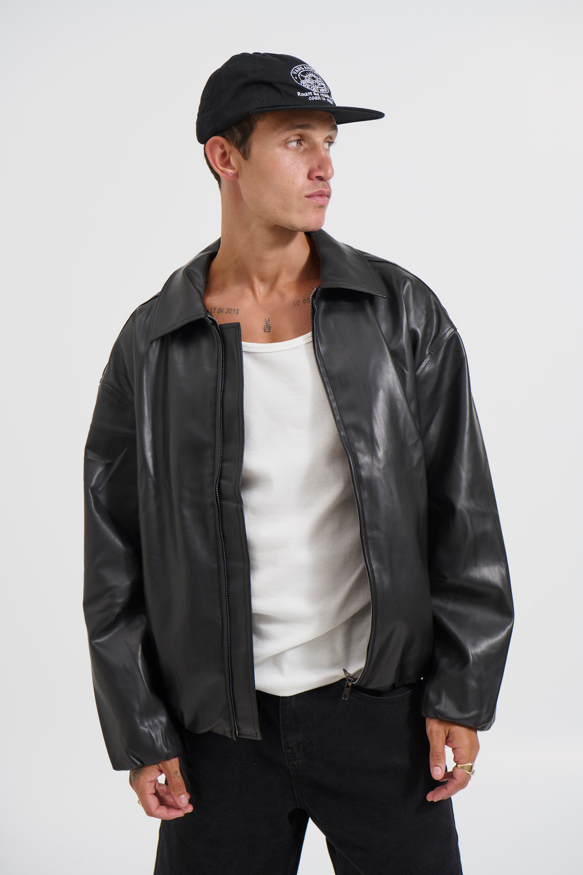 NTH Coated Bomber Jacket Black