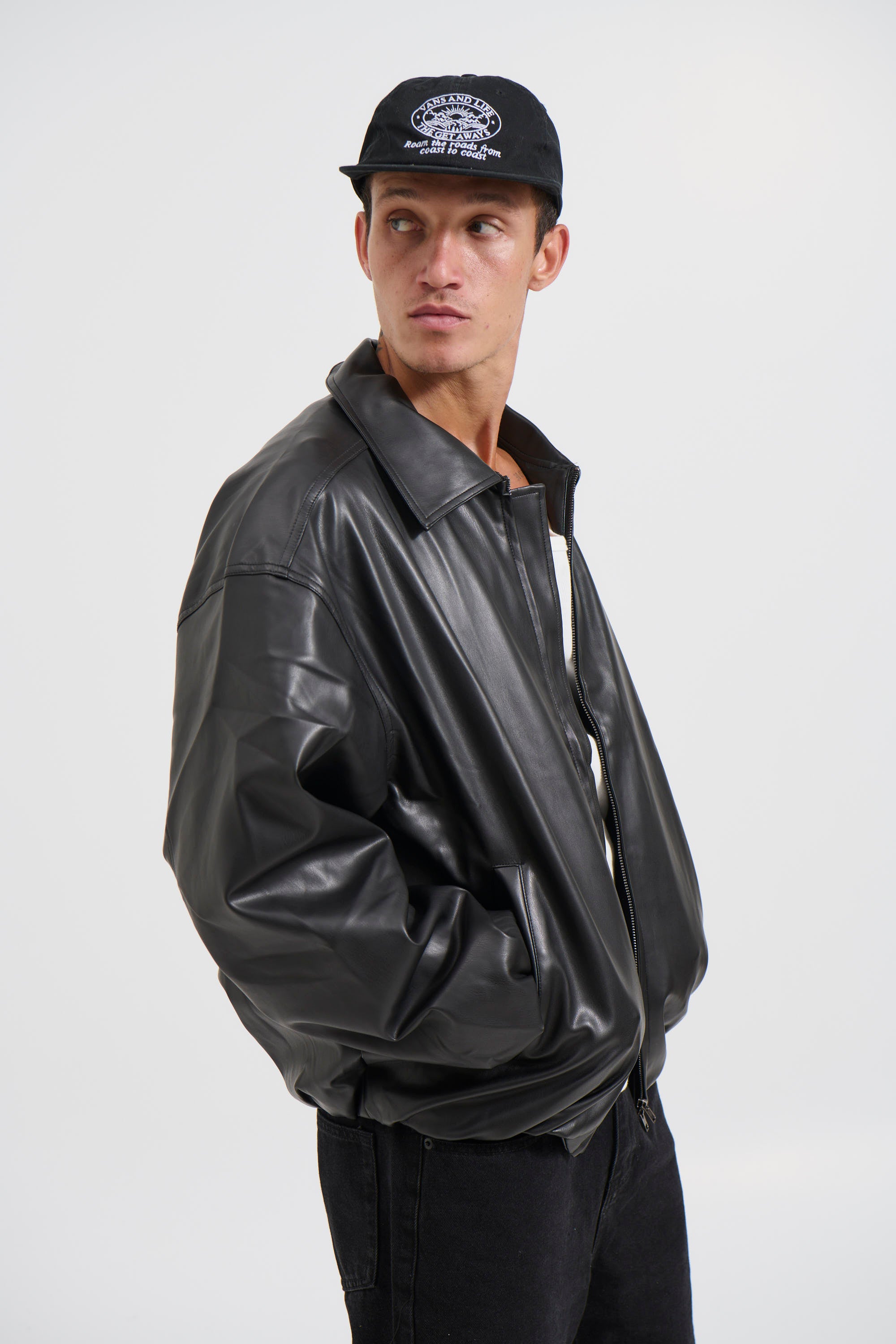 NTH Coated Bomber Jacket Black