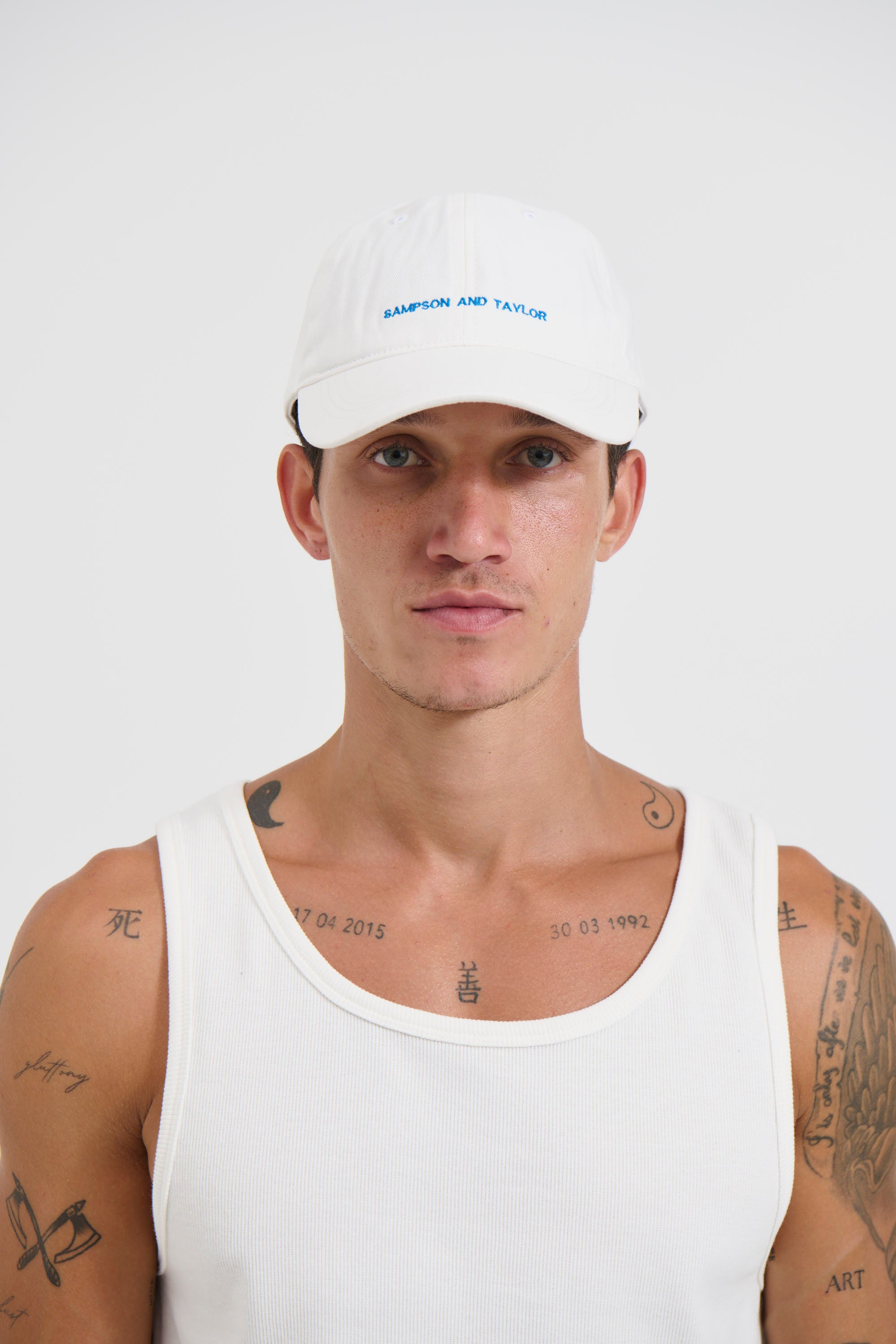 College Cap Minimal White