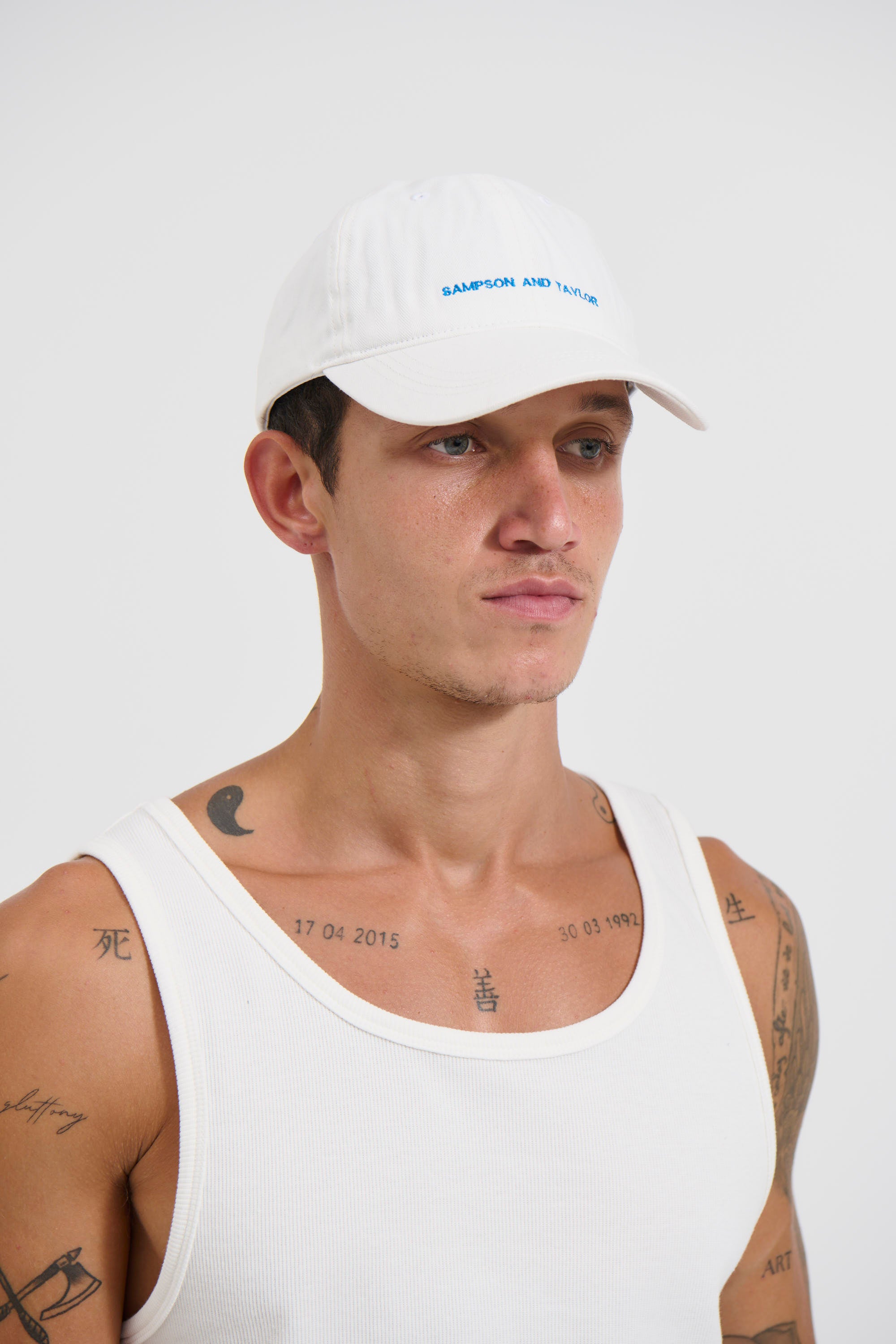 College Cap Minimal White