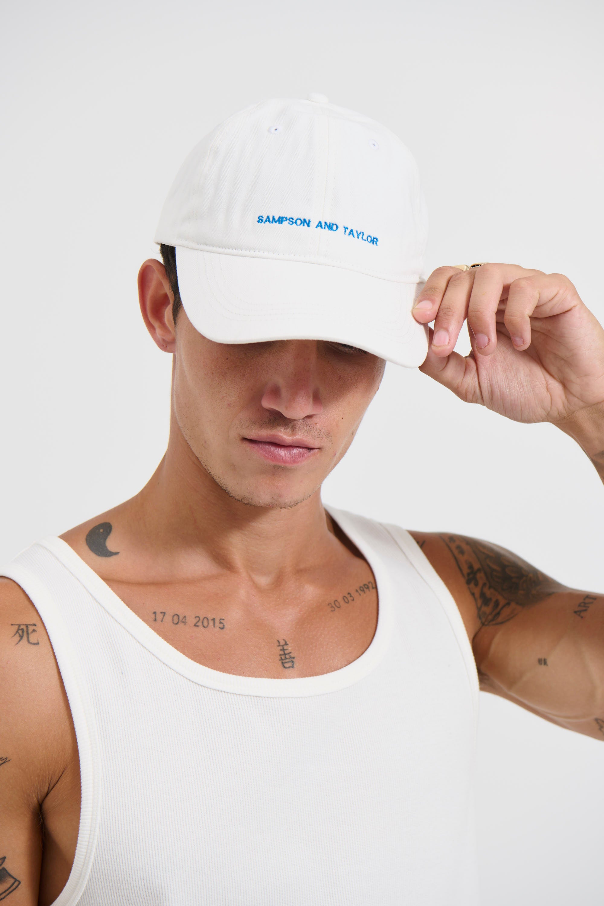 College Cap Minimal White