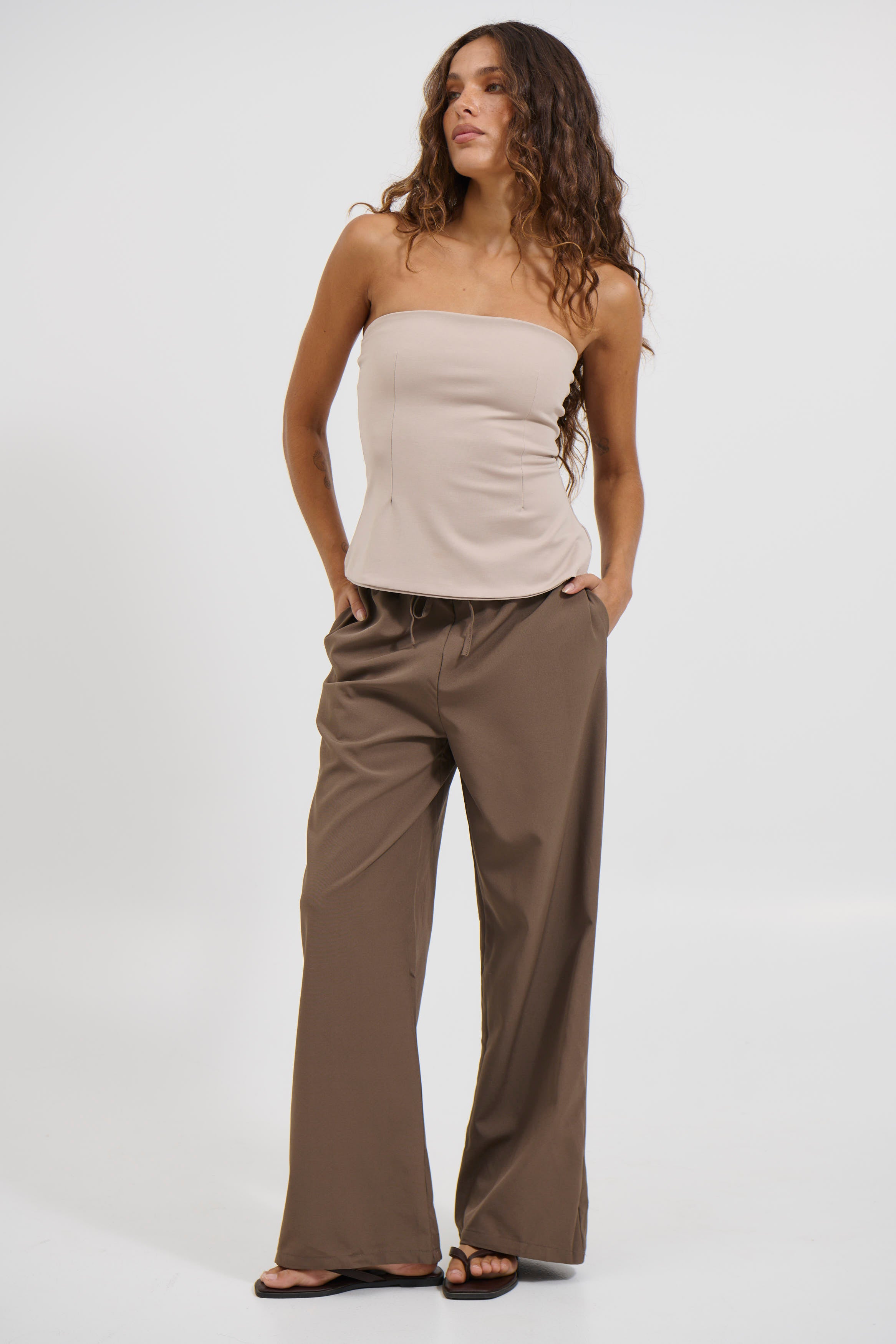 Tian Strapless Top Cream - FINAL SALE