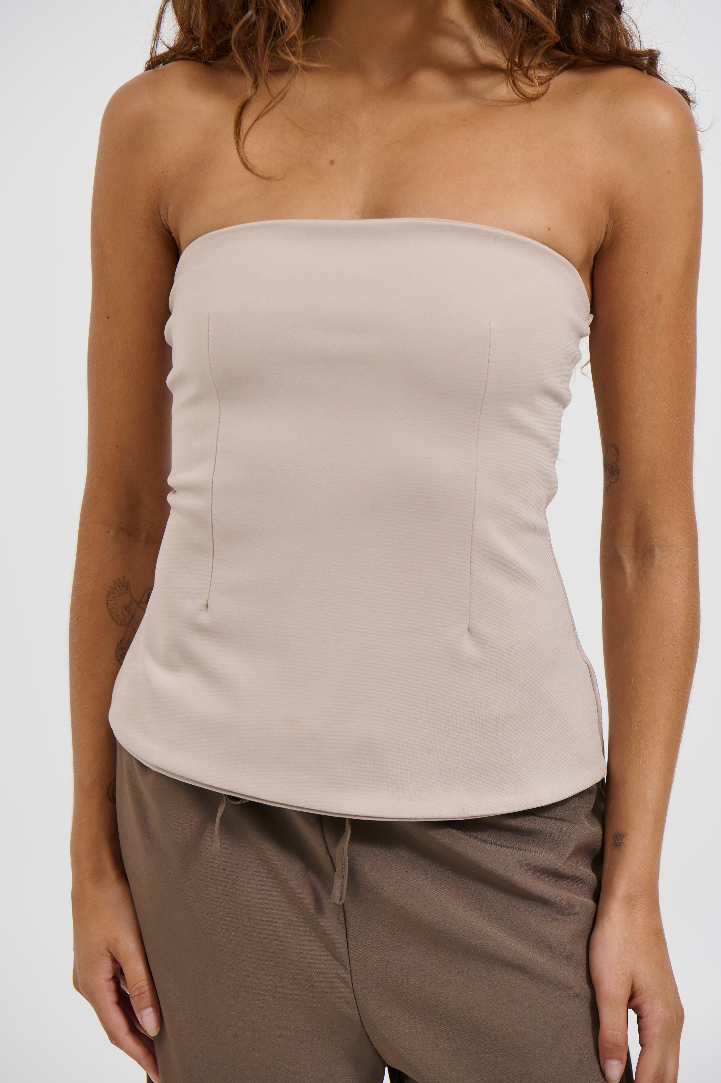 Tian Strapless Top Cream - FINAL SALE