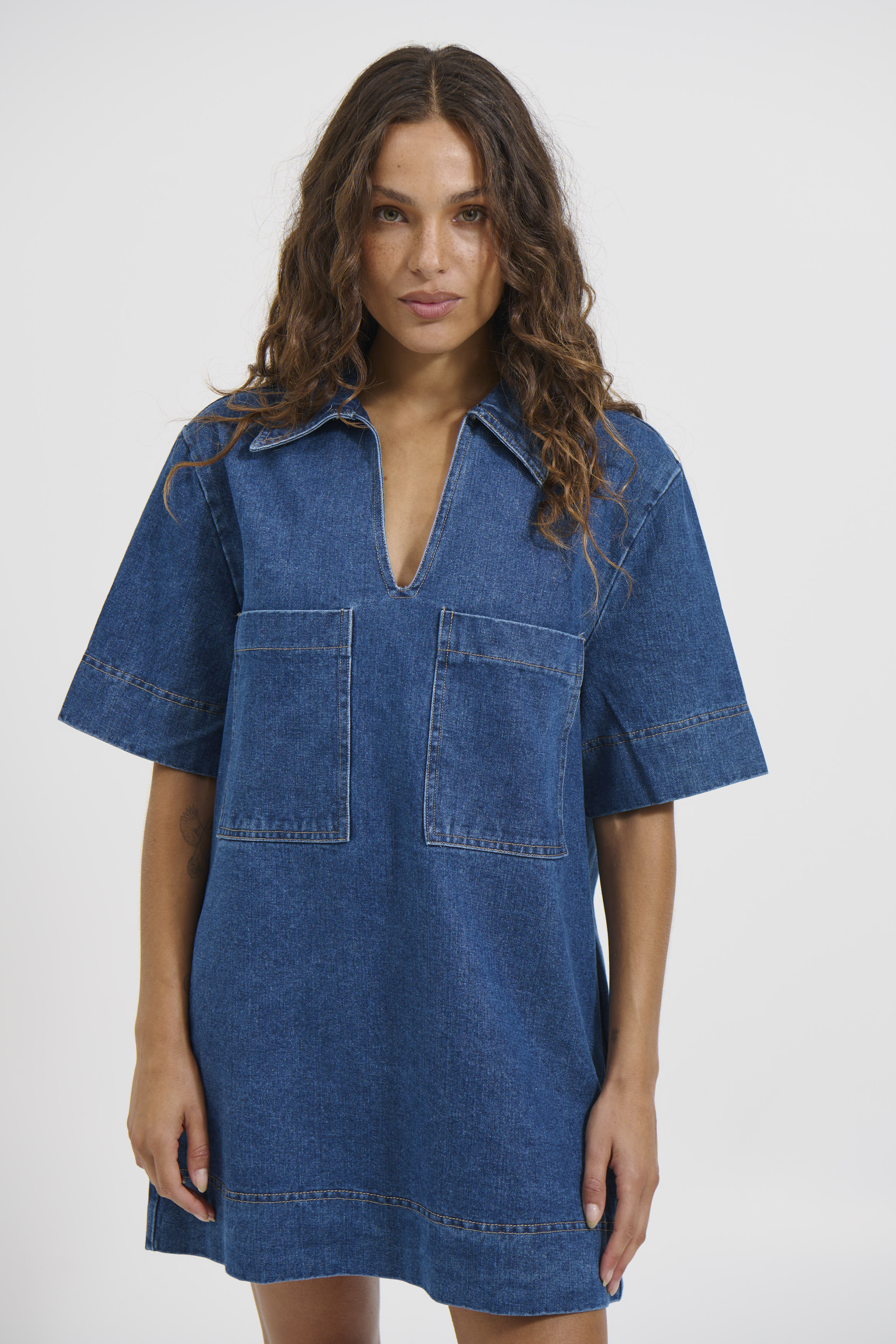 Tara Mini Dress Denim