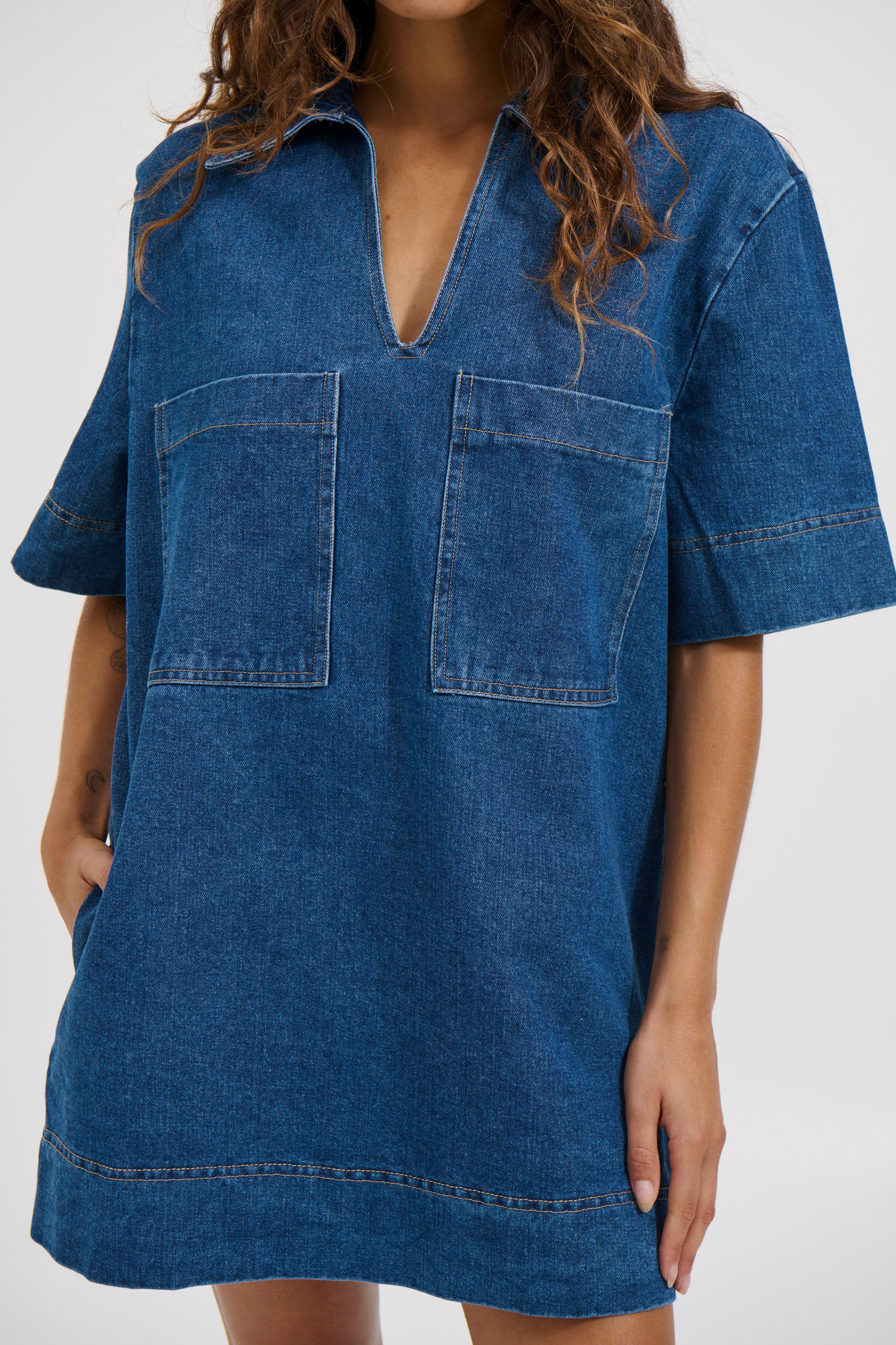 Tara Mini Dress Denim