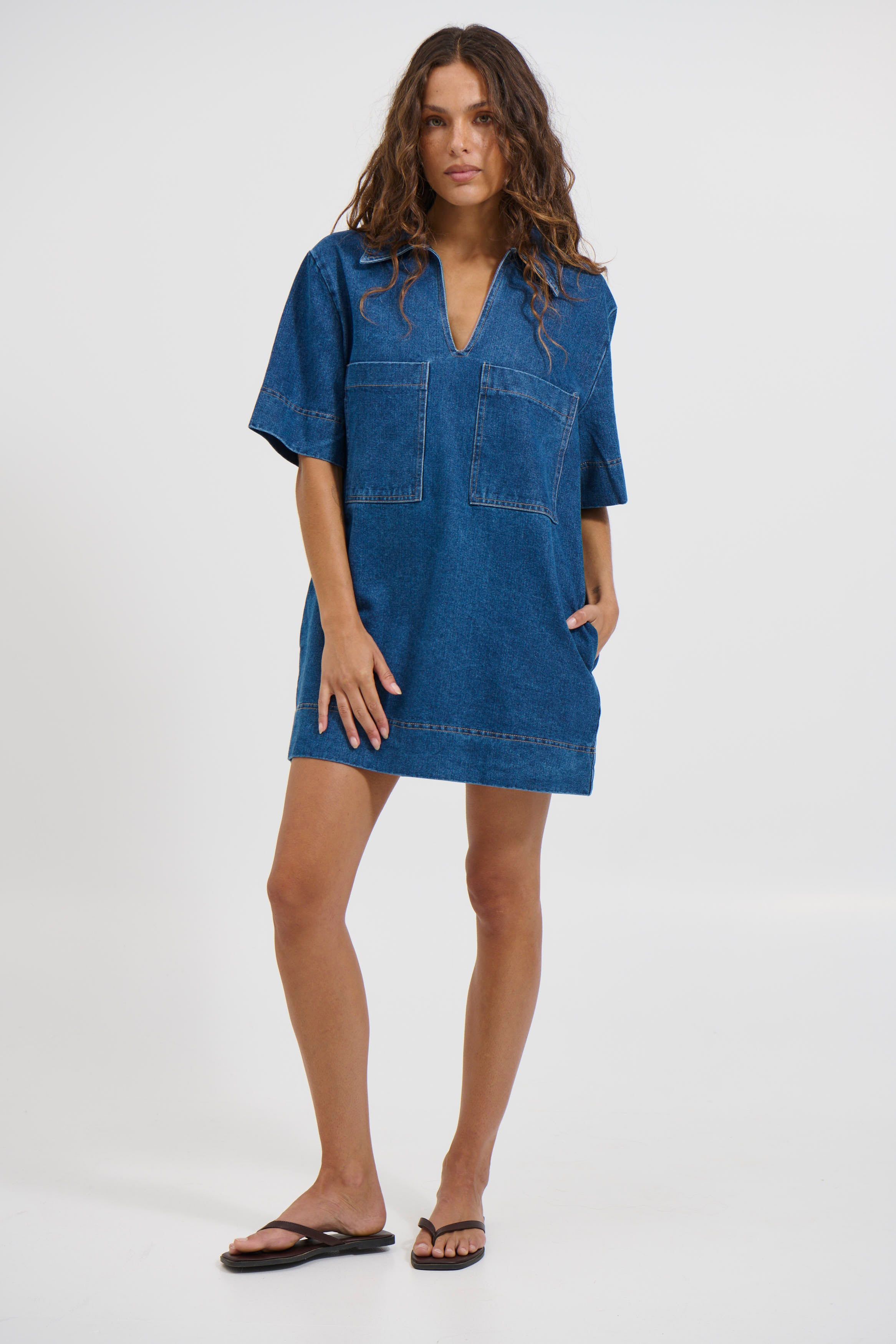 Tara Mini Dress Denim