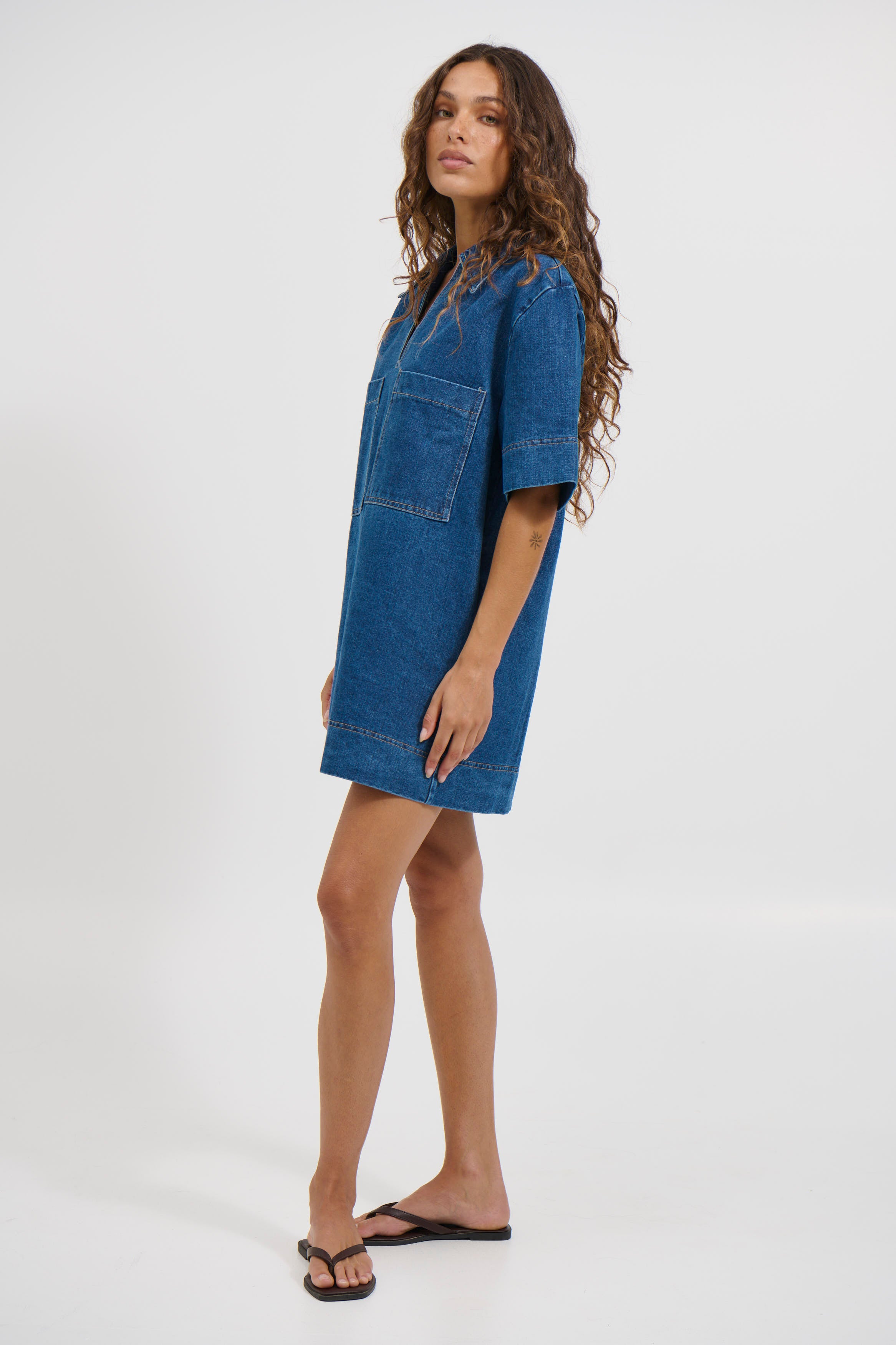 Tara Mini Dress Denim
