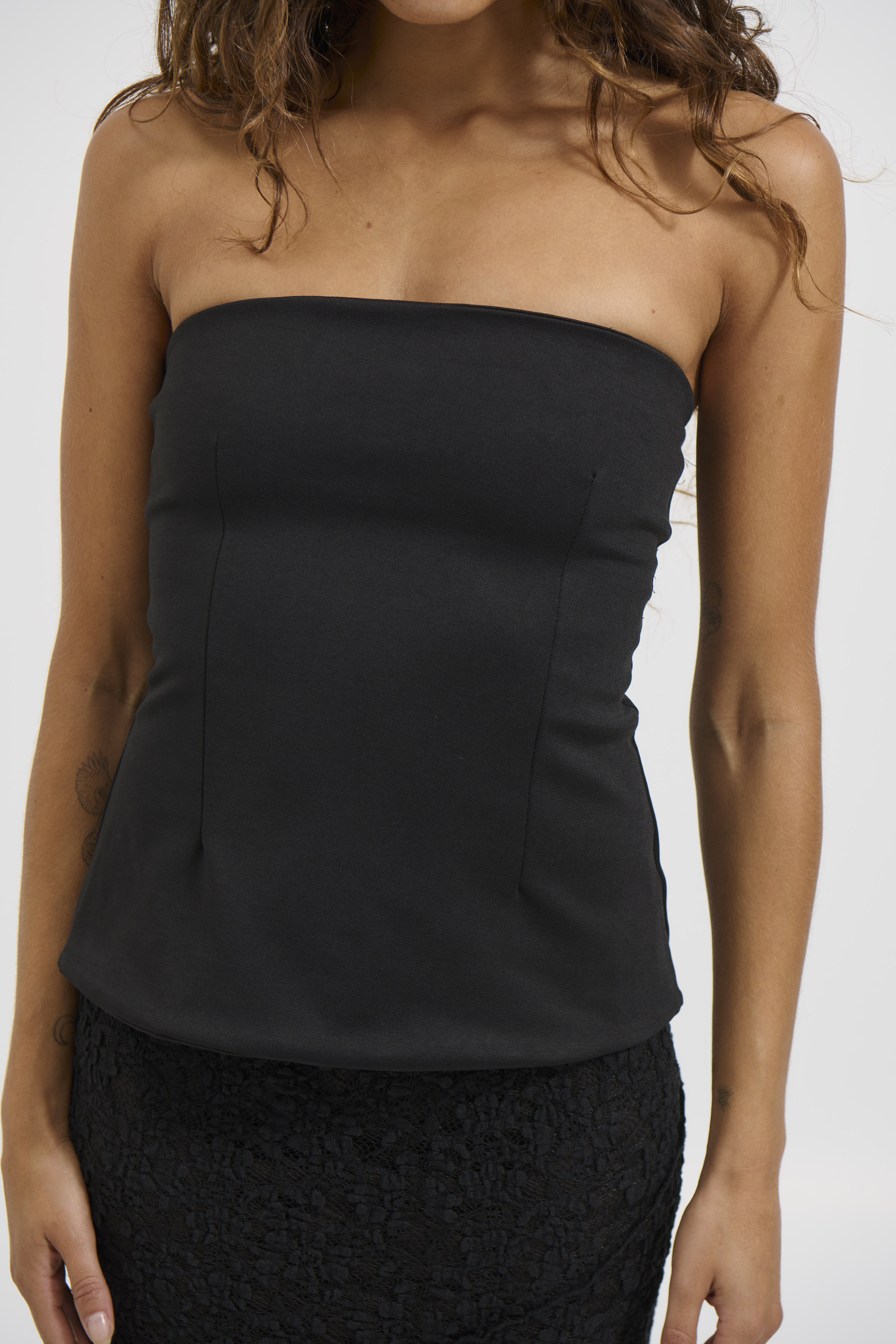 Tian Strapless Top Black - FINAL SALE