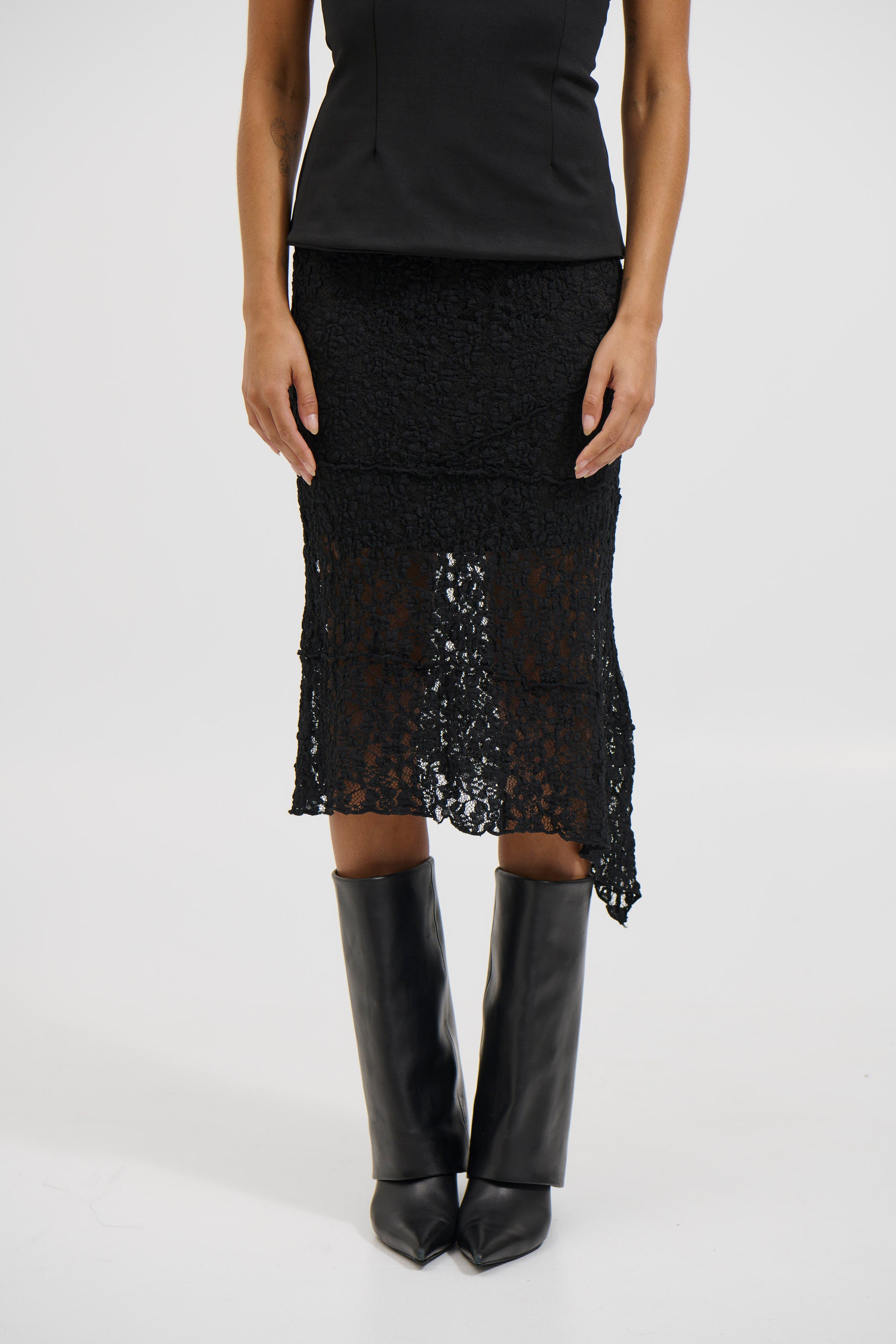 Nyla Lace Skirt Black