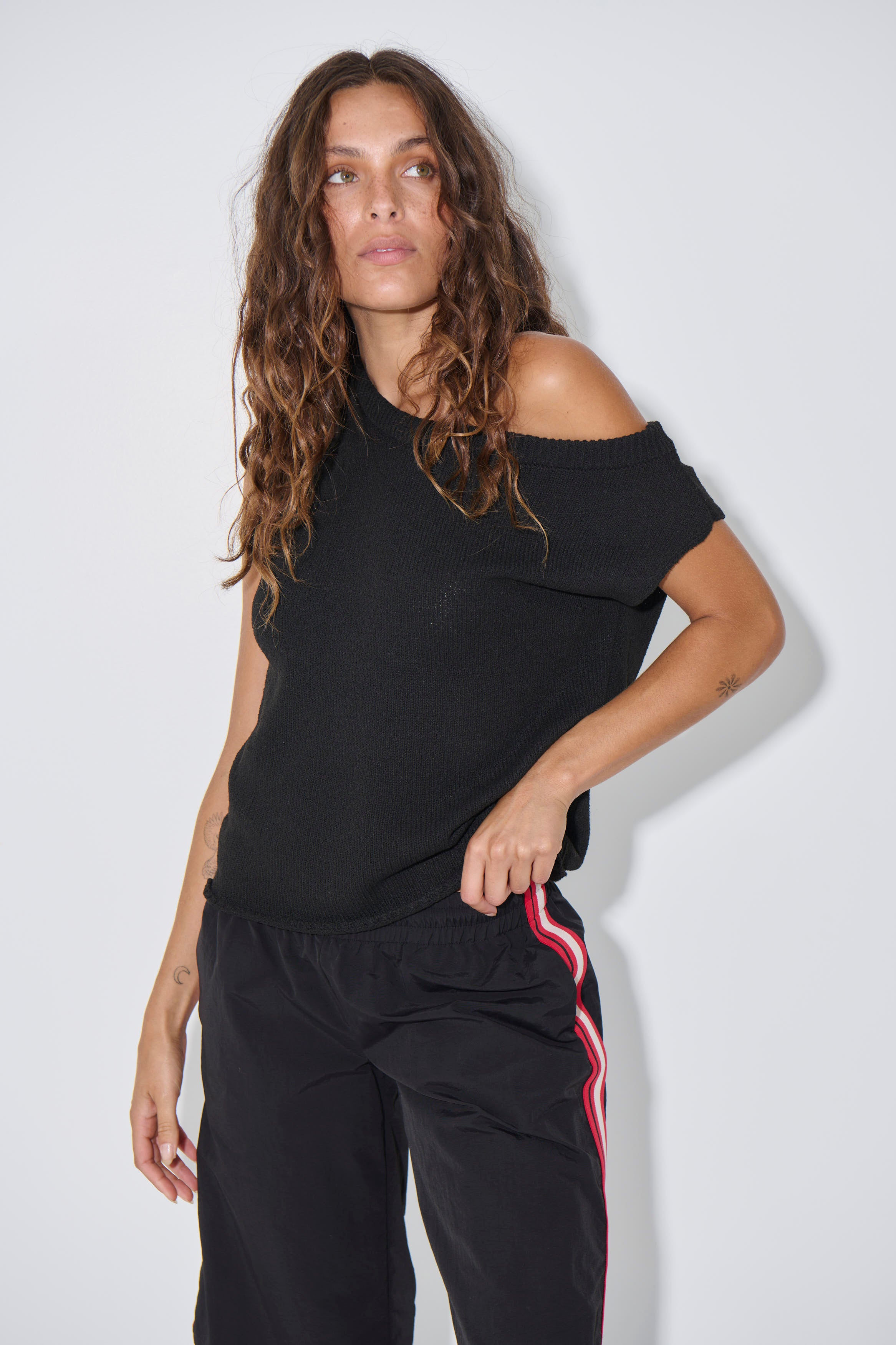 Kaisha Crop Knit Black