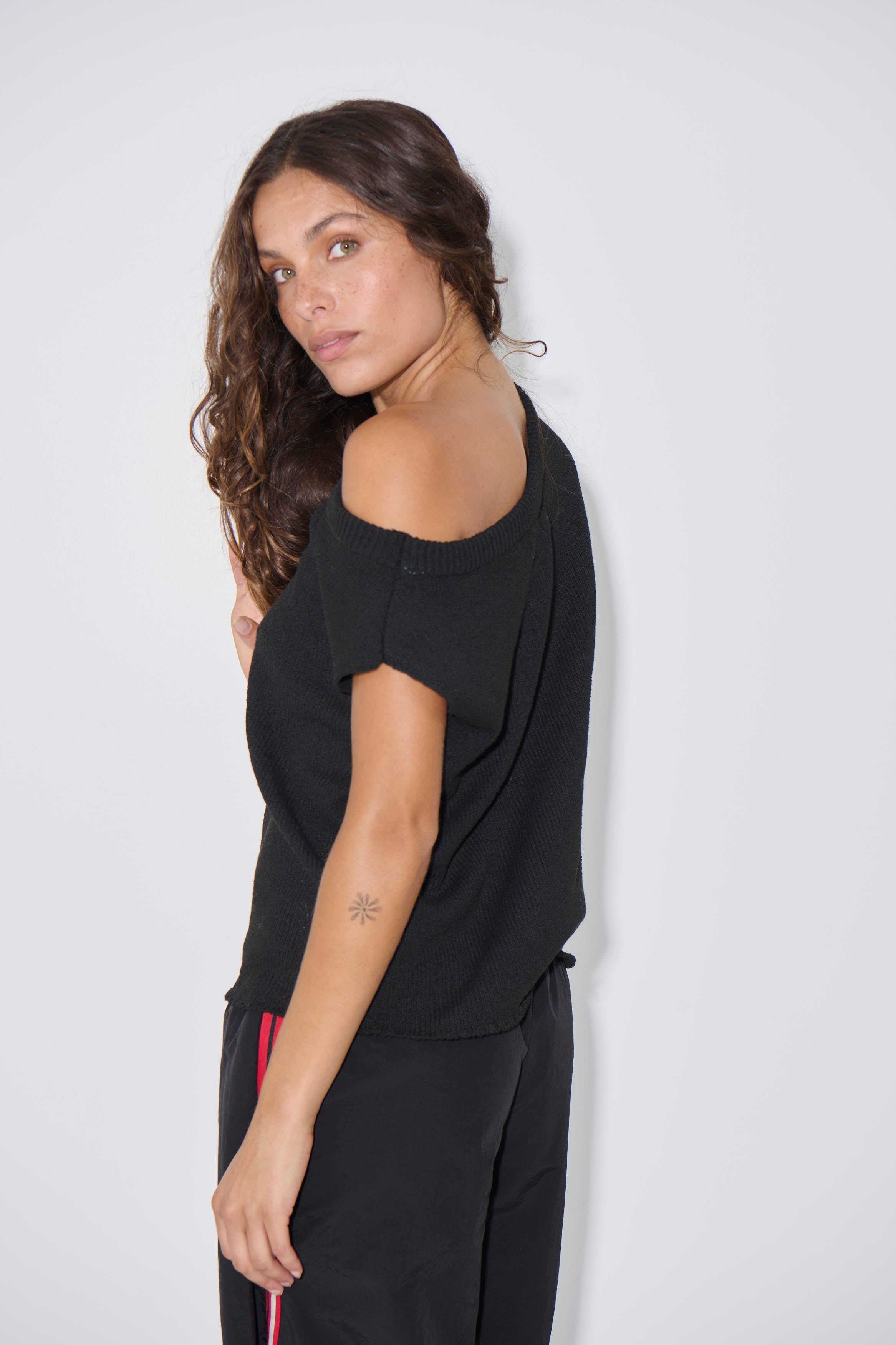 Kaisha Crop Knit Black