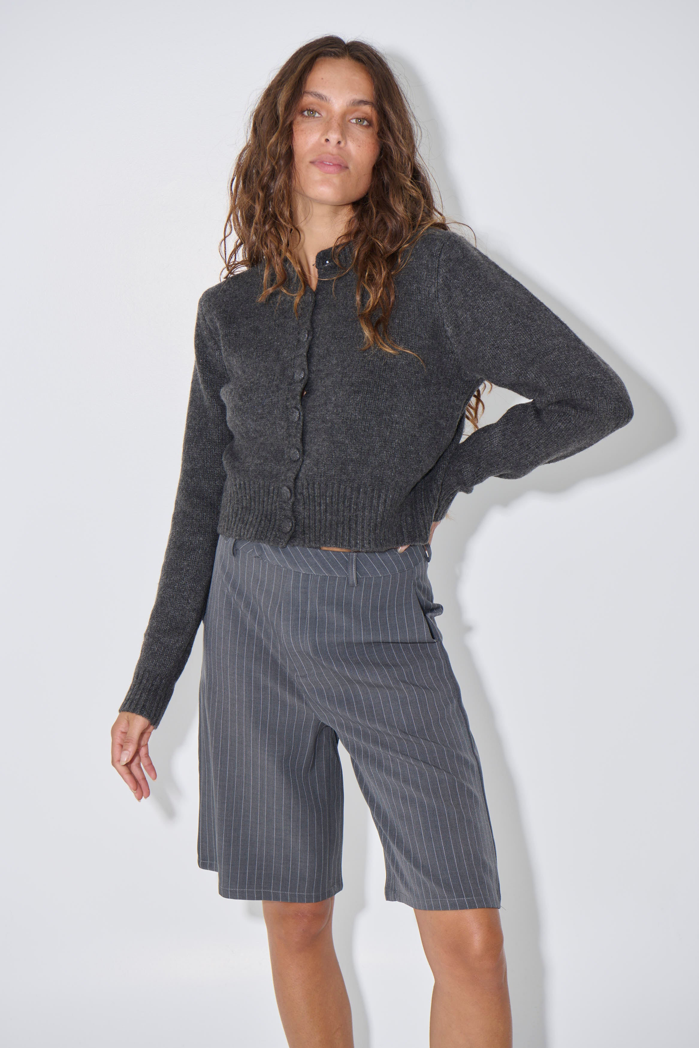 Lune Cardi Dark Grey