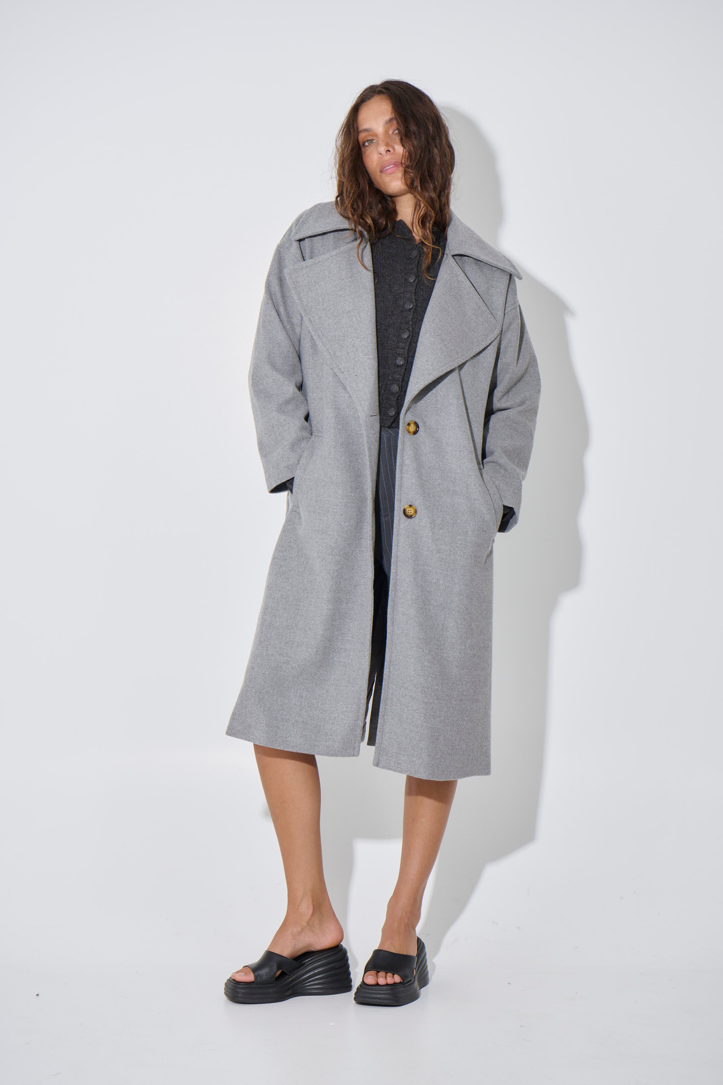Eden Coat Light Grey - FINAL SALE