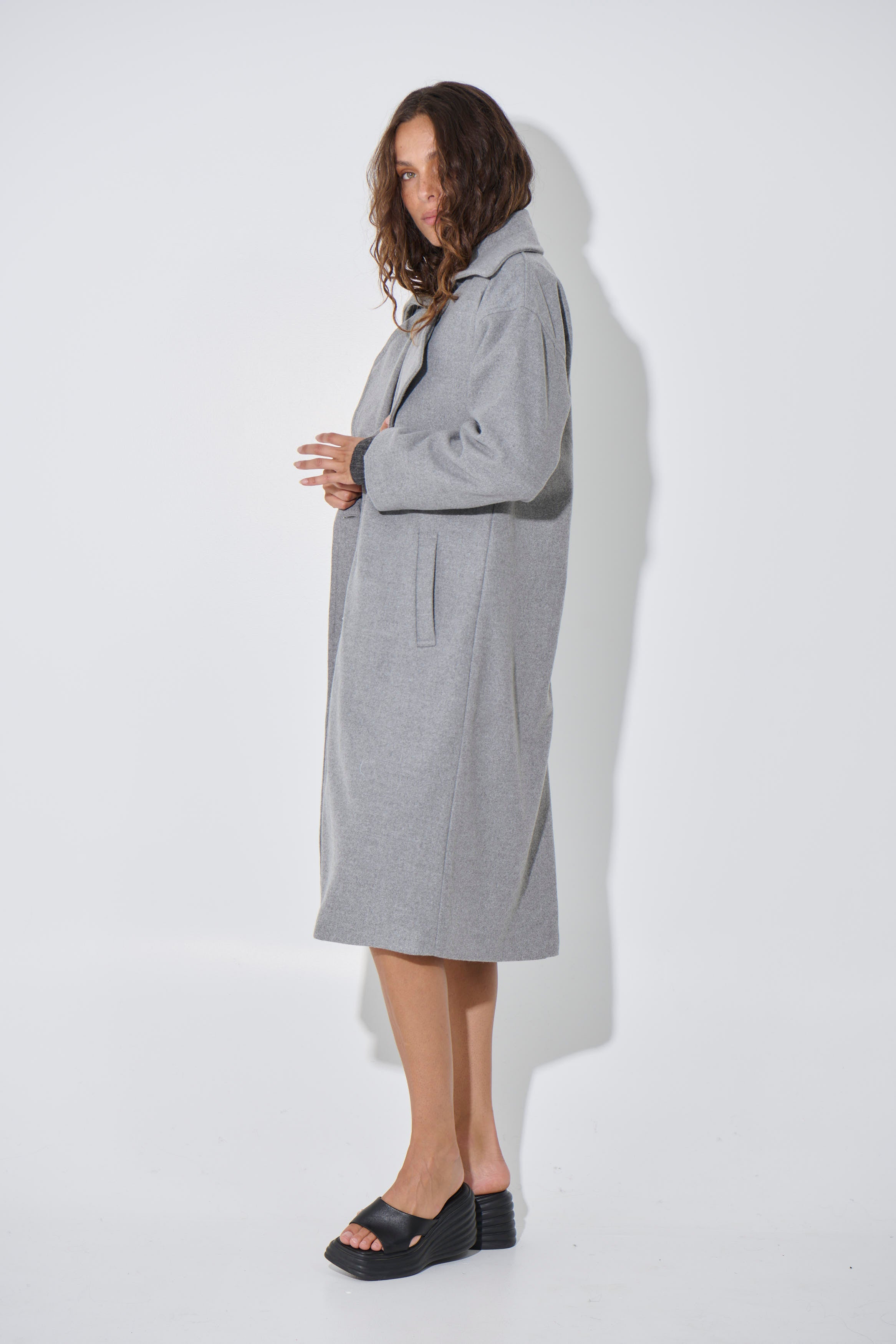 Eden Coat Light Grey - FINAL SALE