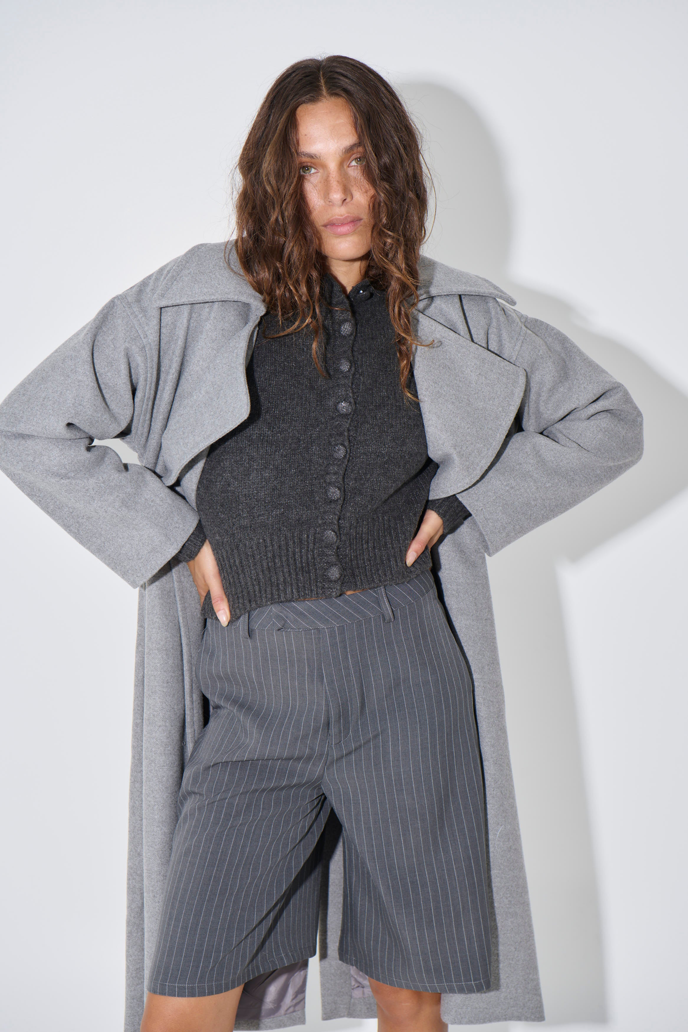 Eden Coat Light Grey - FINAL SALE