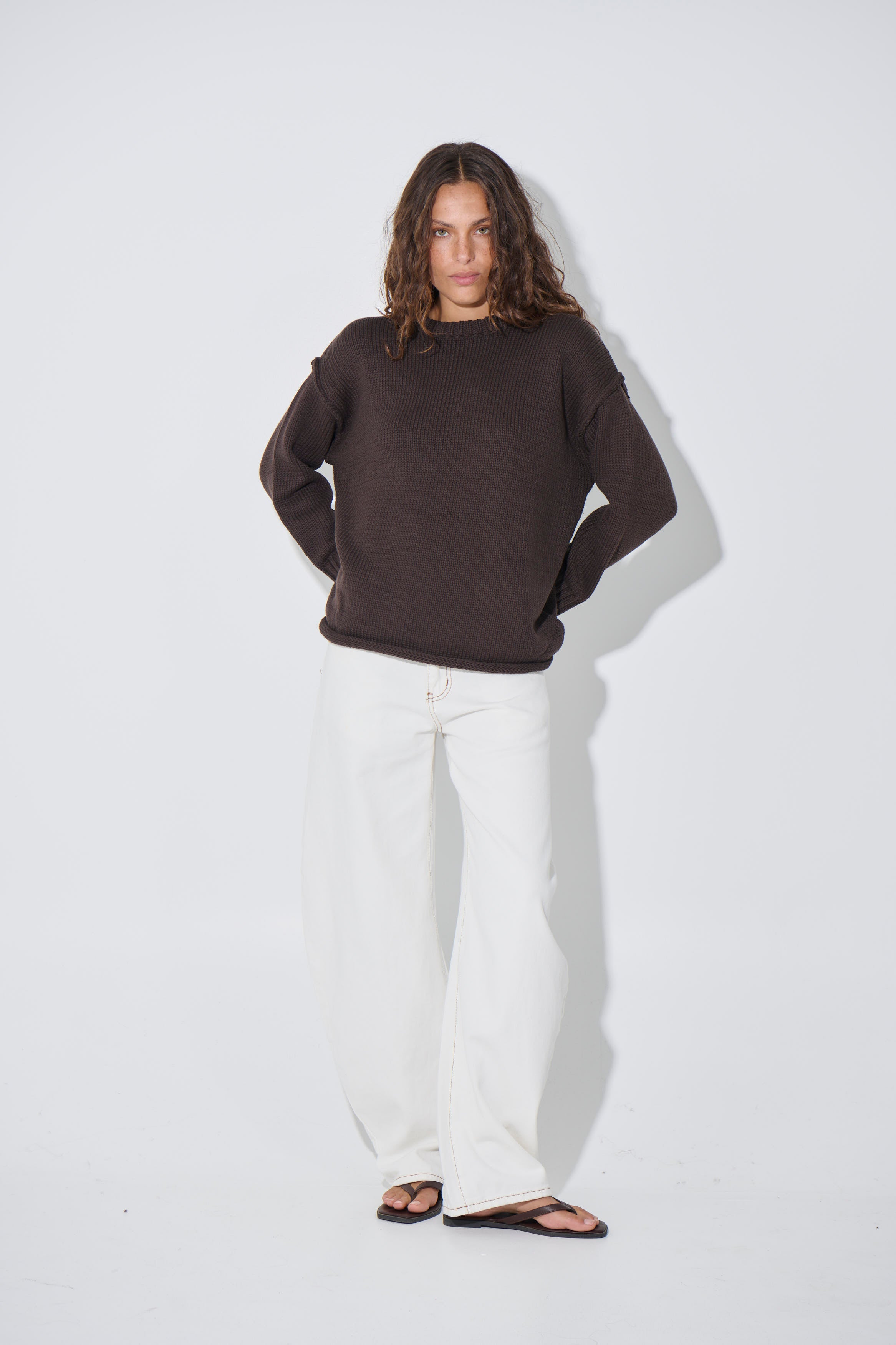 Toni Knit Jumper Chocolate - FINAL SALE