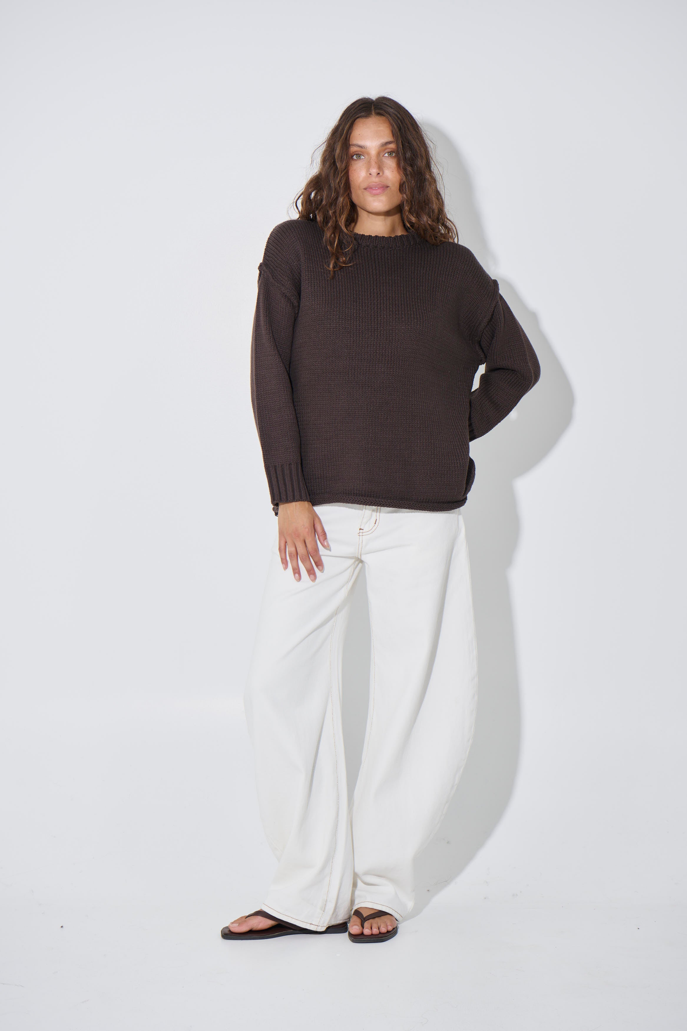 Toni Knit Jumper Chocolate - FINAL SALE