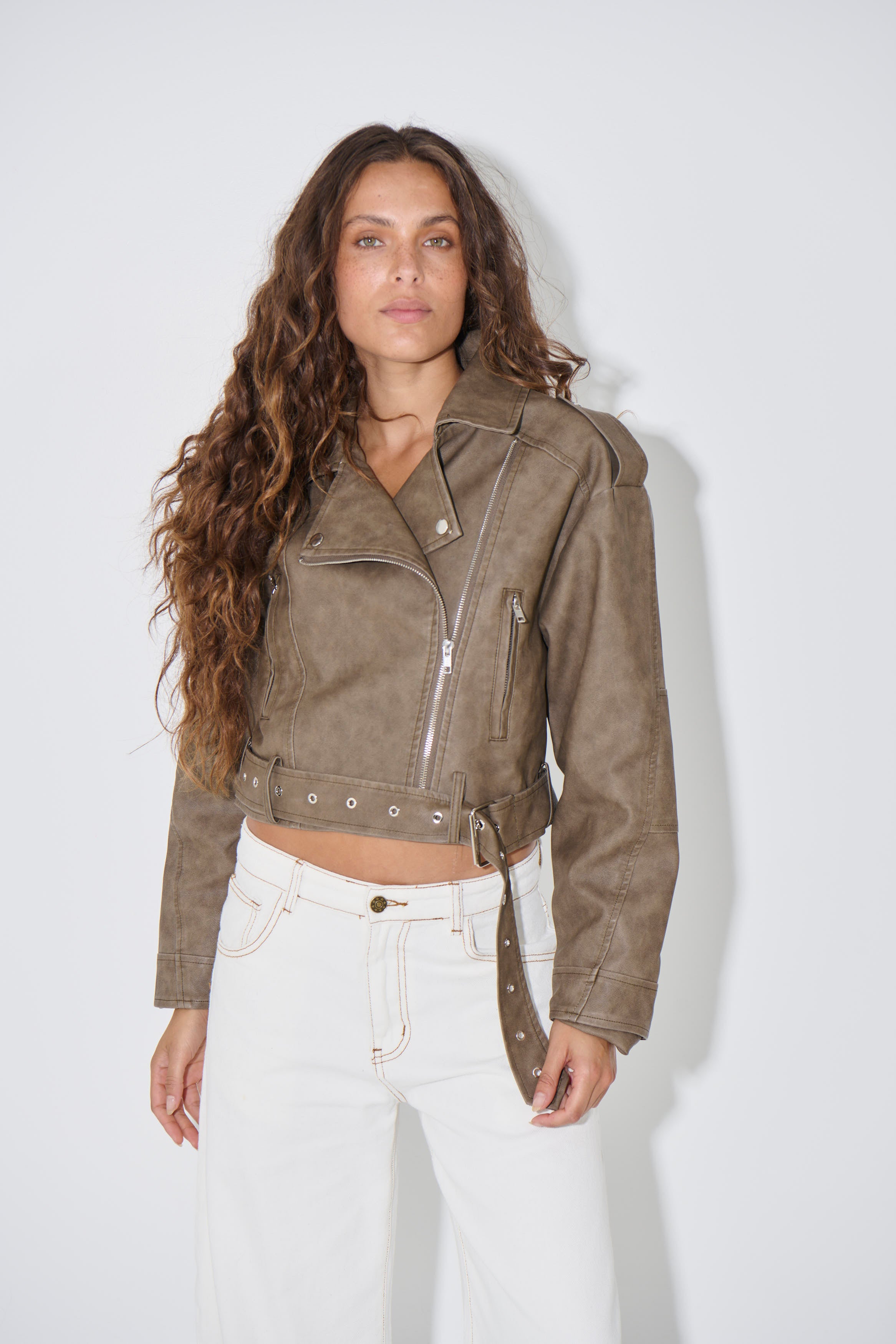 Sarsha Biker Jacket Chocolate