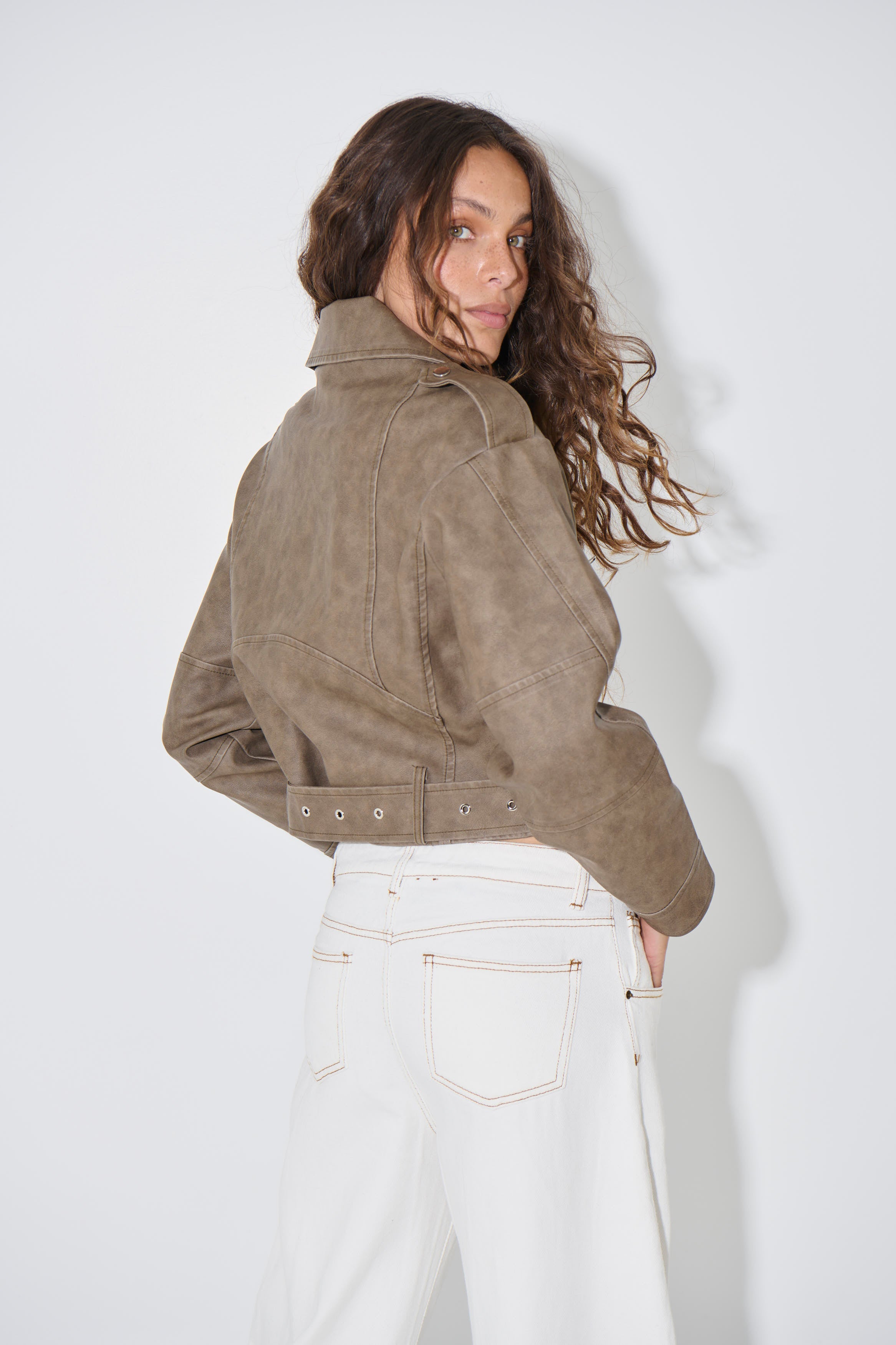 Sarsha Biker Jacket Chocolate
