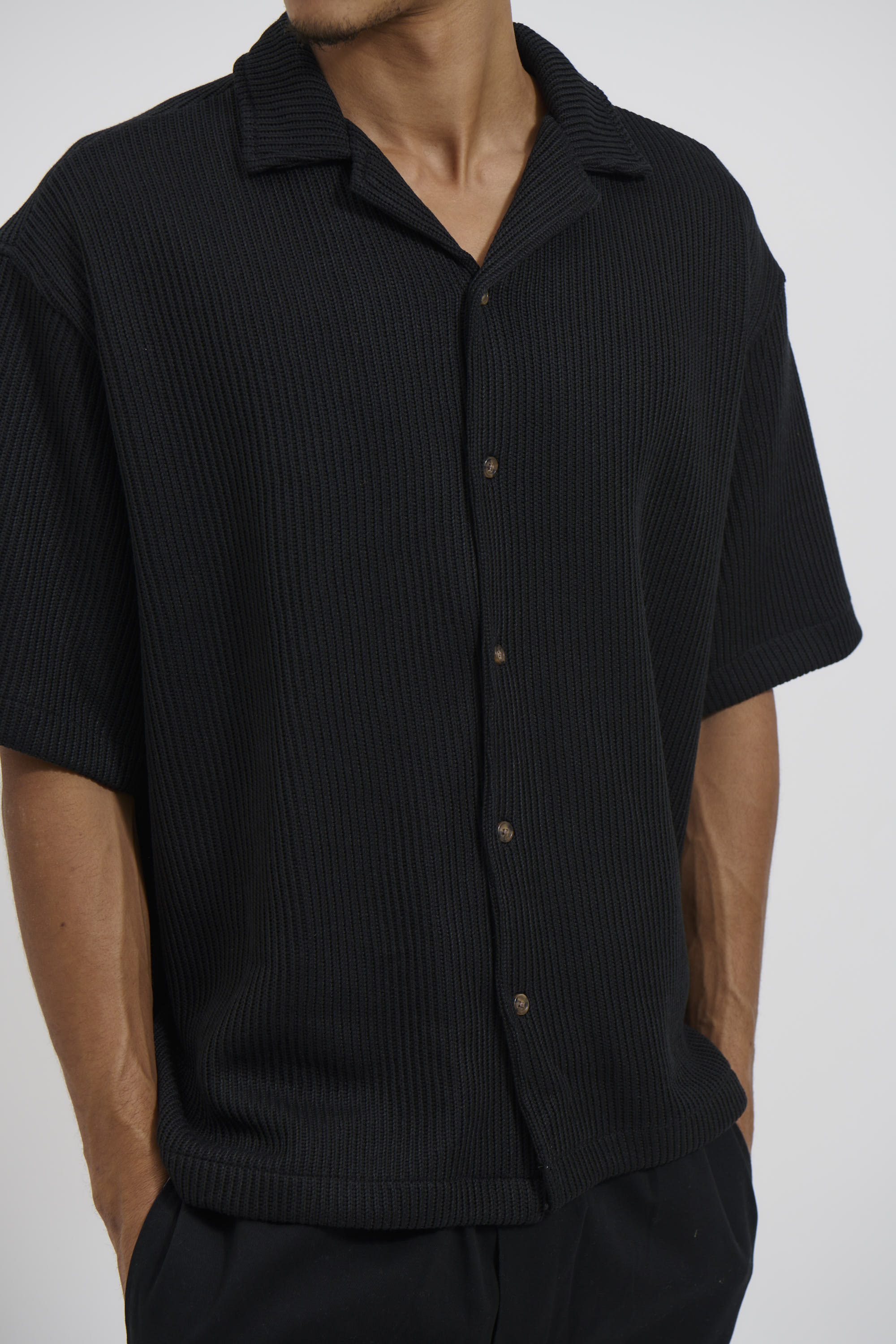 Chad Knitted Shirt Black