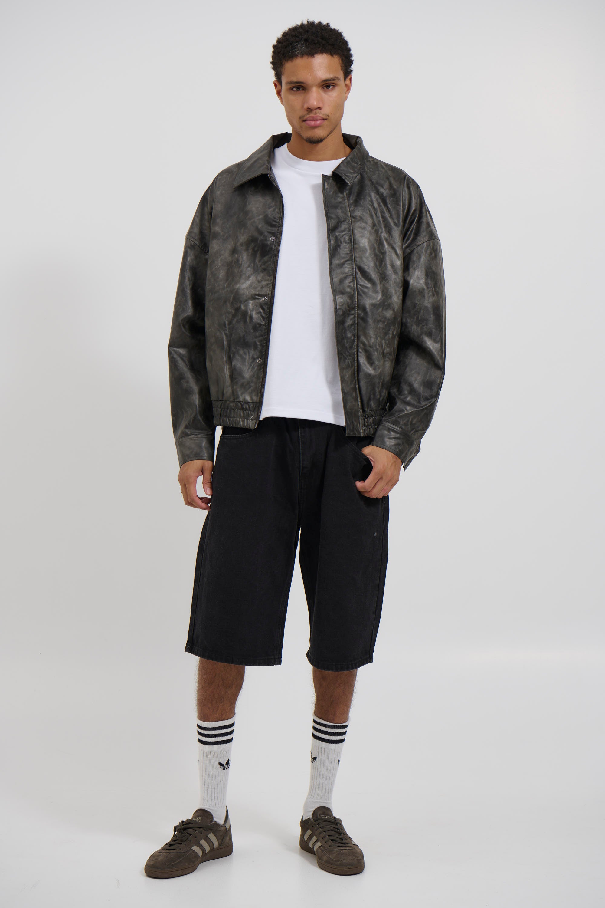 Bowie Bomber Washed Black