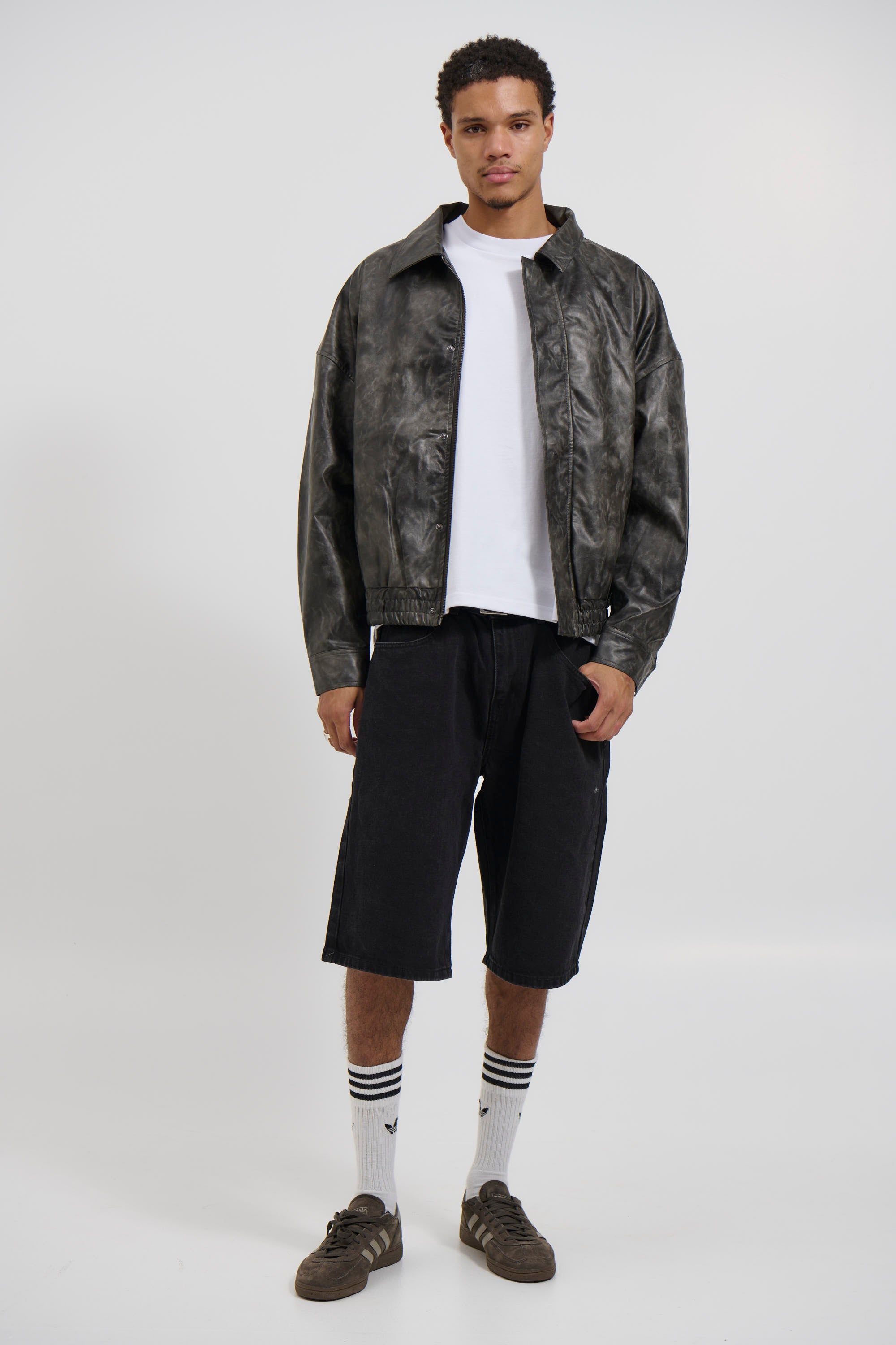Bowie Bomber Washed Black