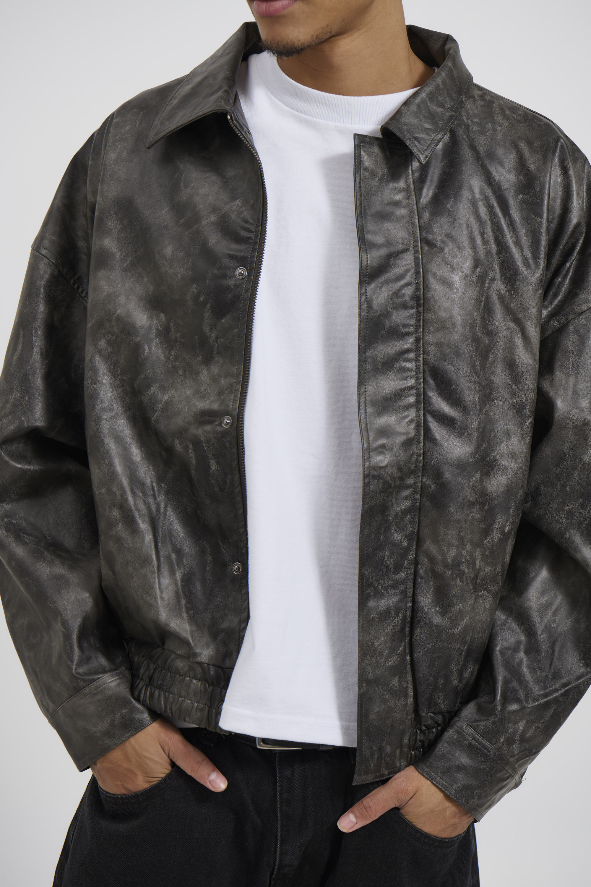 Bowie Bomber Washed Black