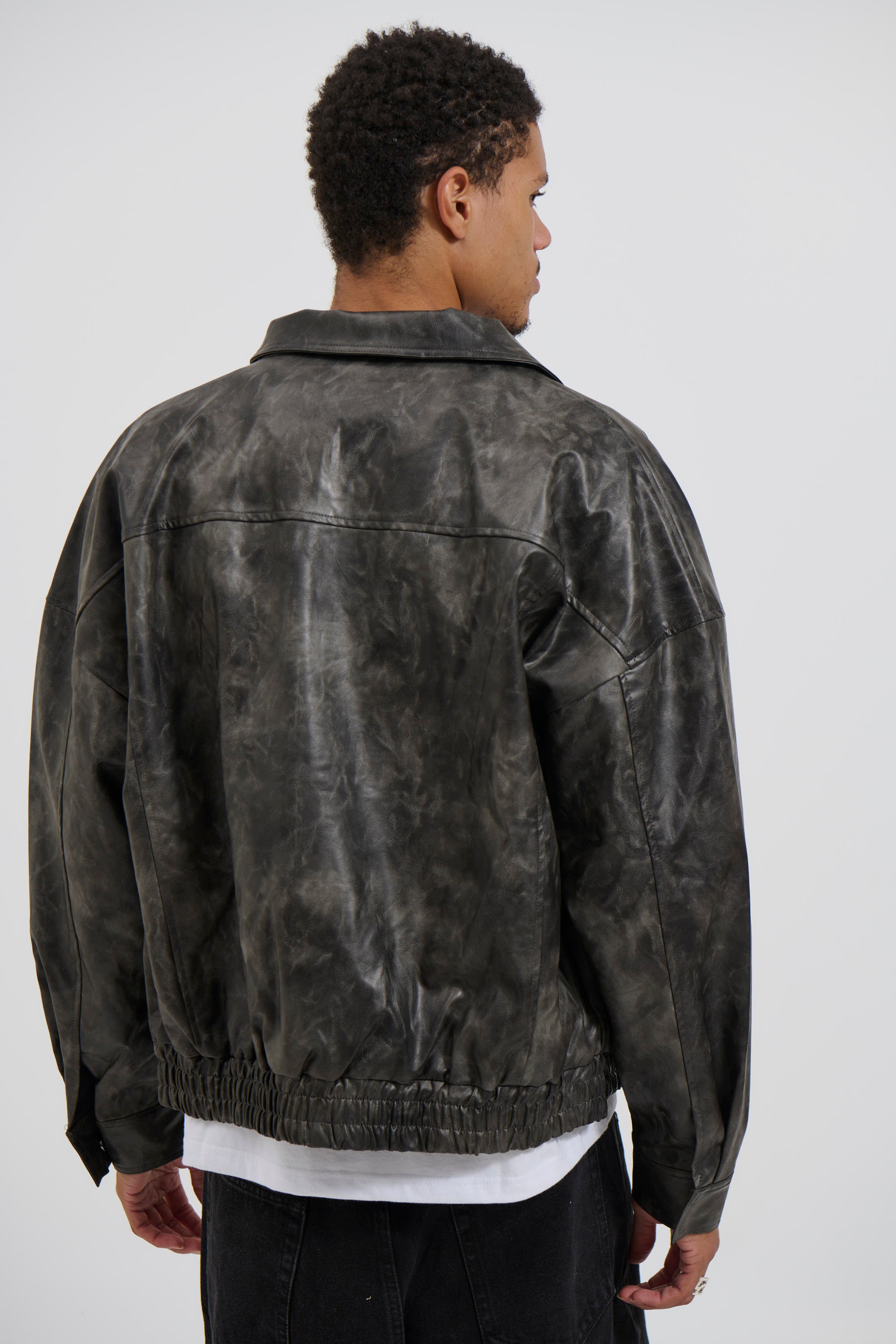 Bowie Bomber Washed Black
