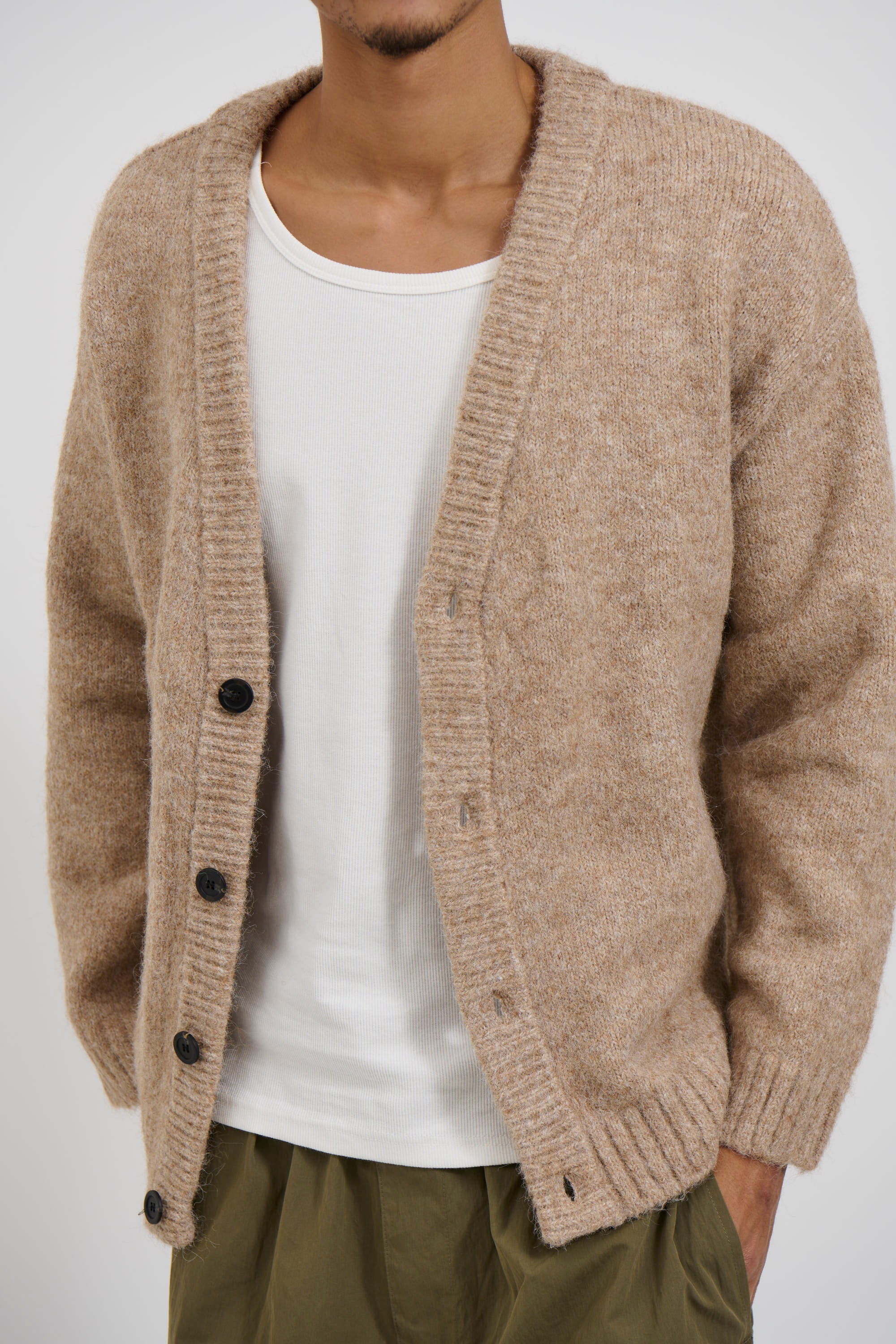 Knitted Oversize Cardigan Camel