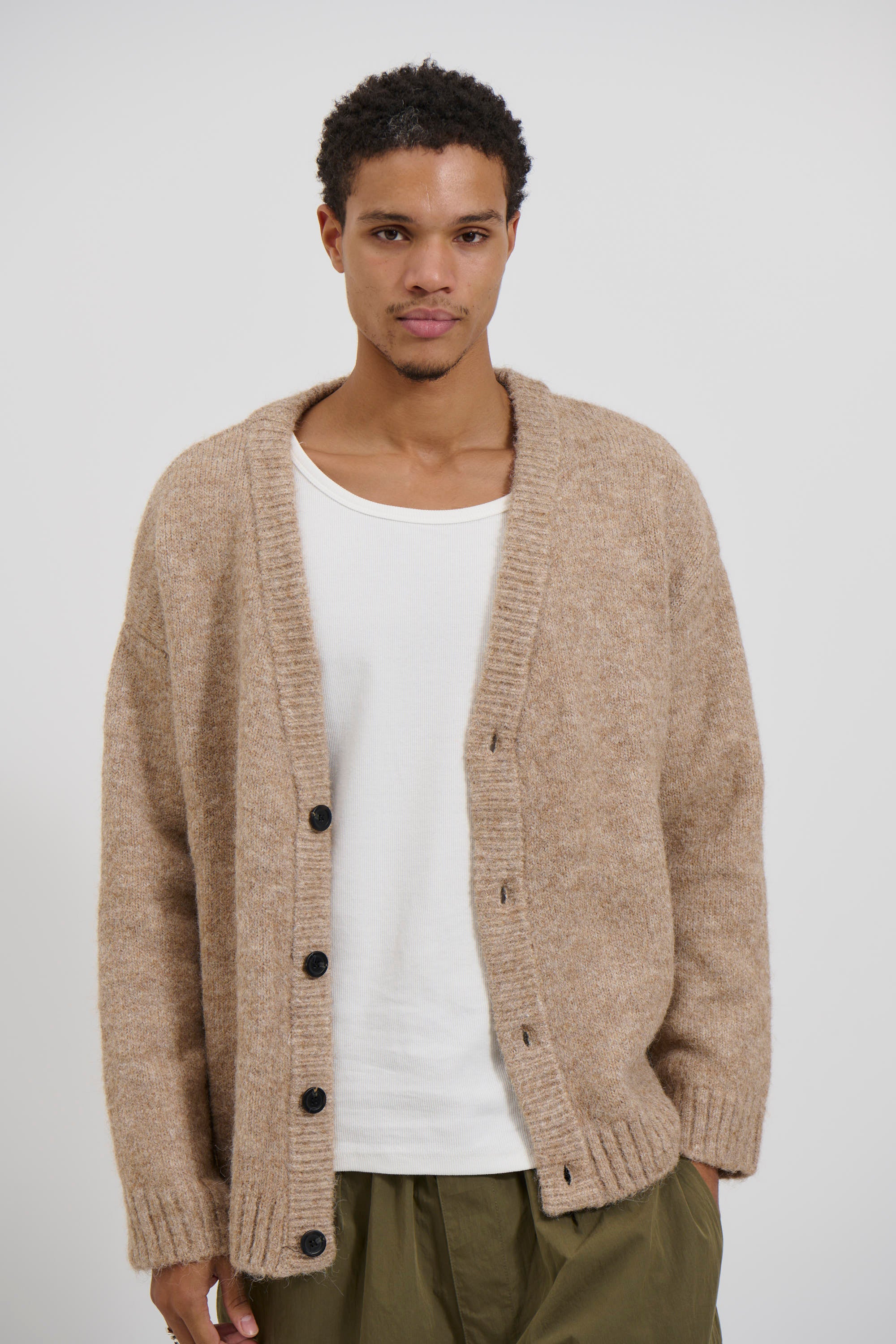 Knitted Oversize Cardigan Camel