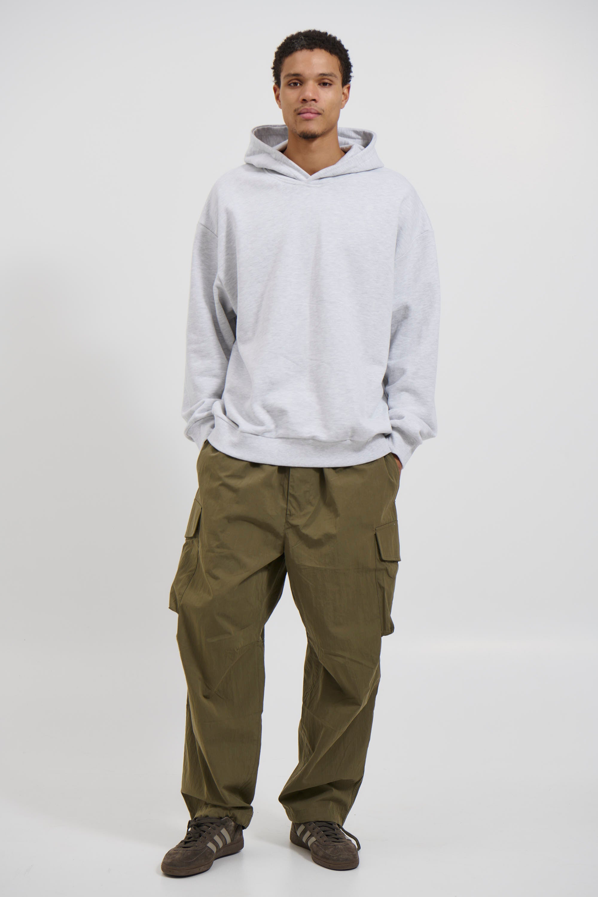 Heavyweight Cotton Hoodie Heather Grey