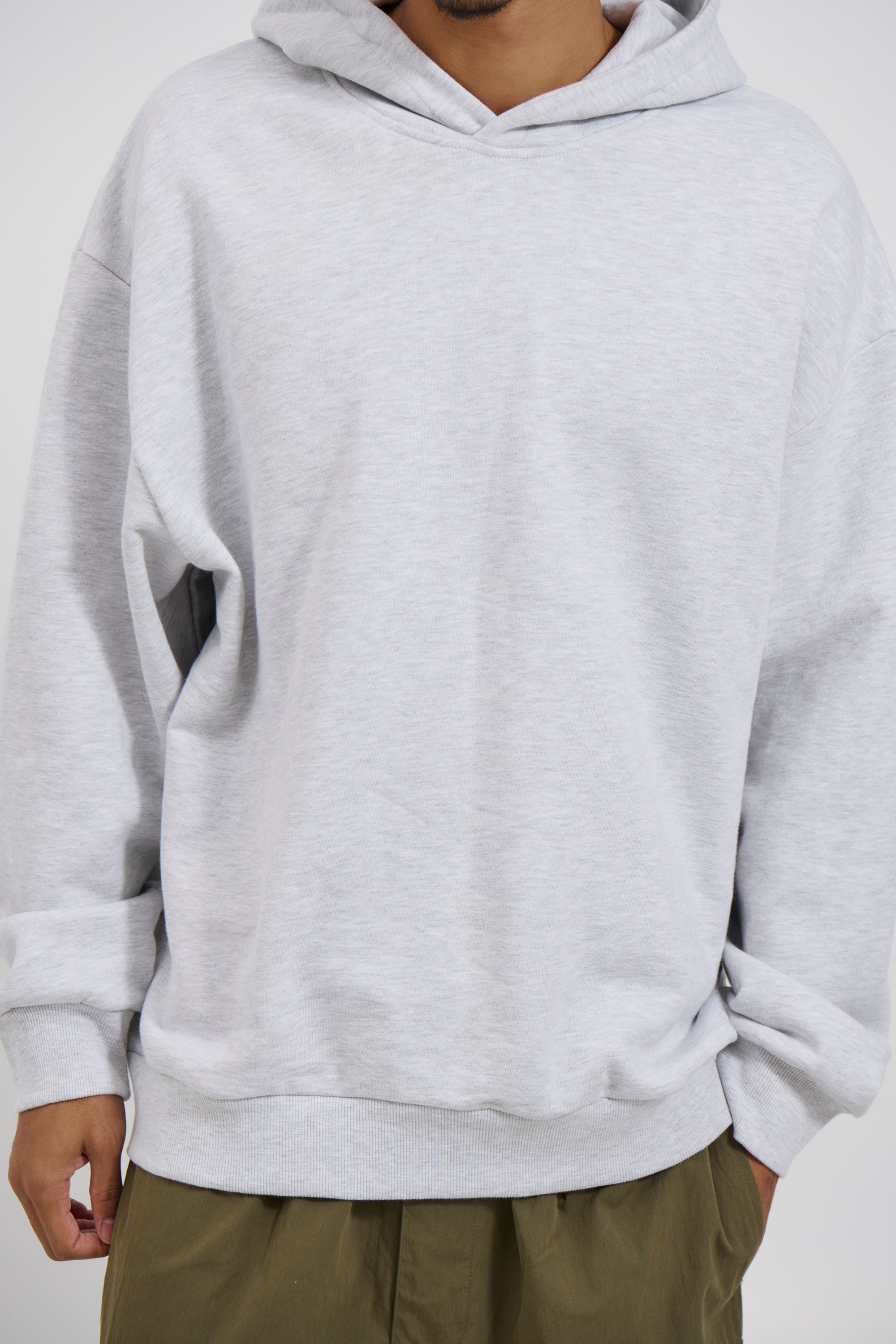 Heavyweight Cotton Hoodie Heather Grey