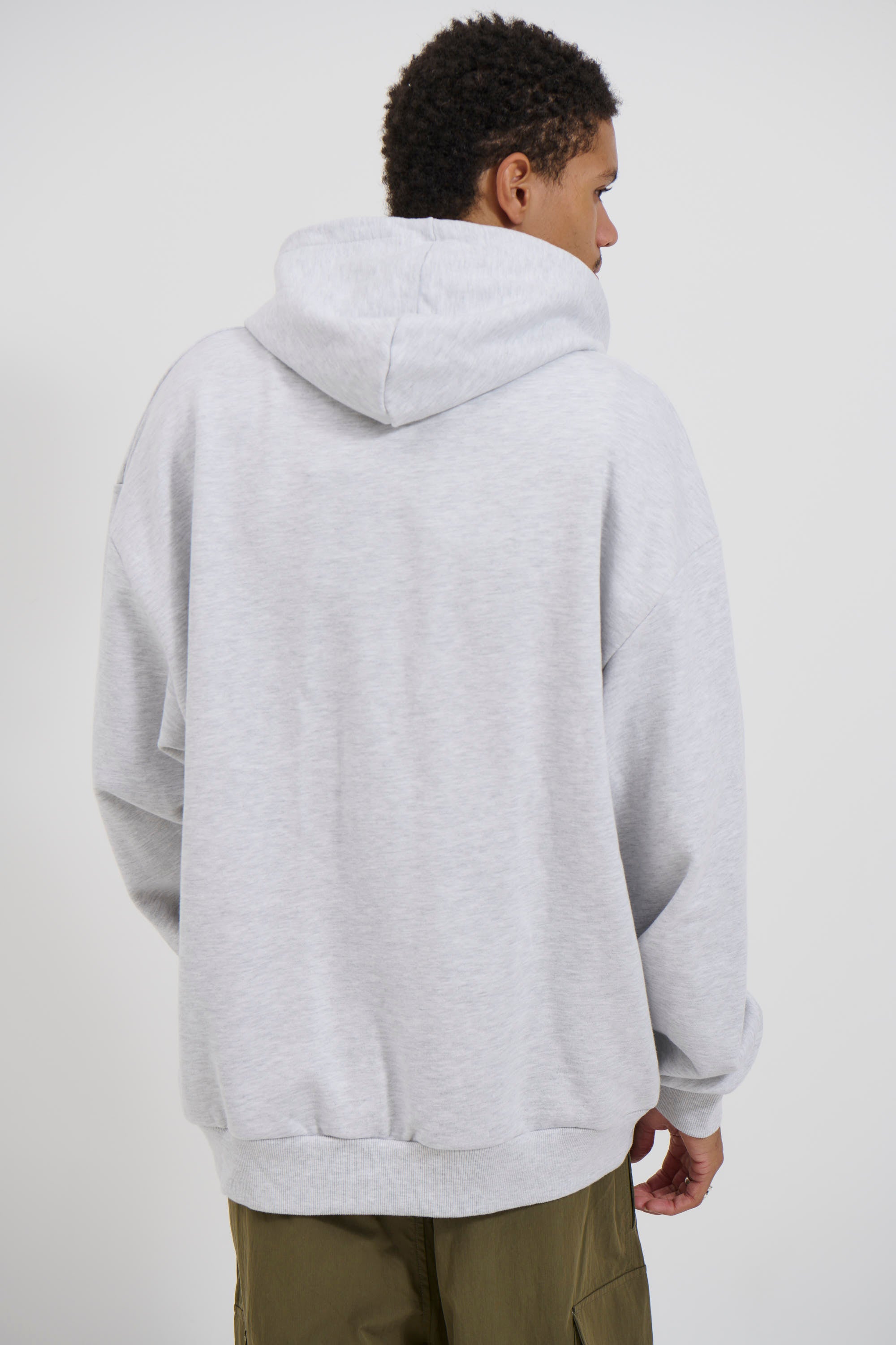 Heavyweight Cotton Hoodie Heather Grey