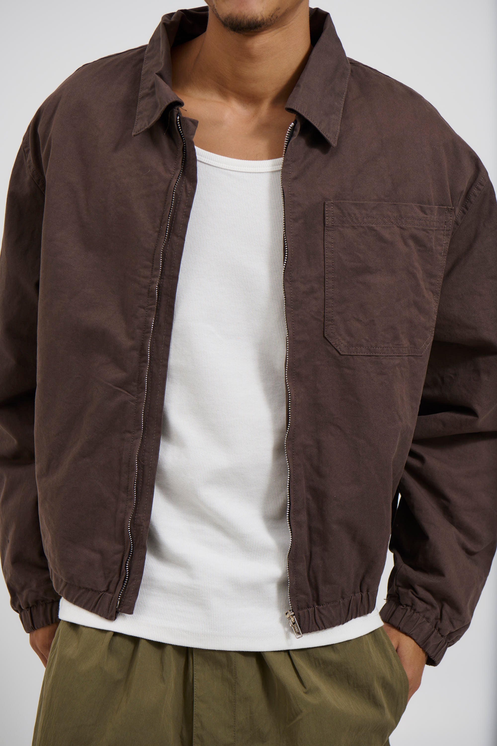 Charlie Soft Cotton Bomber Choc