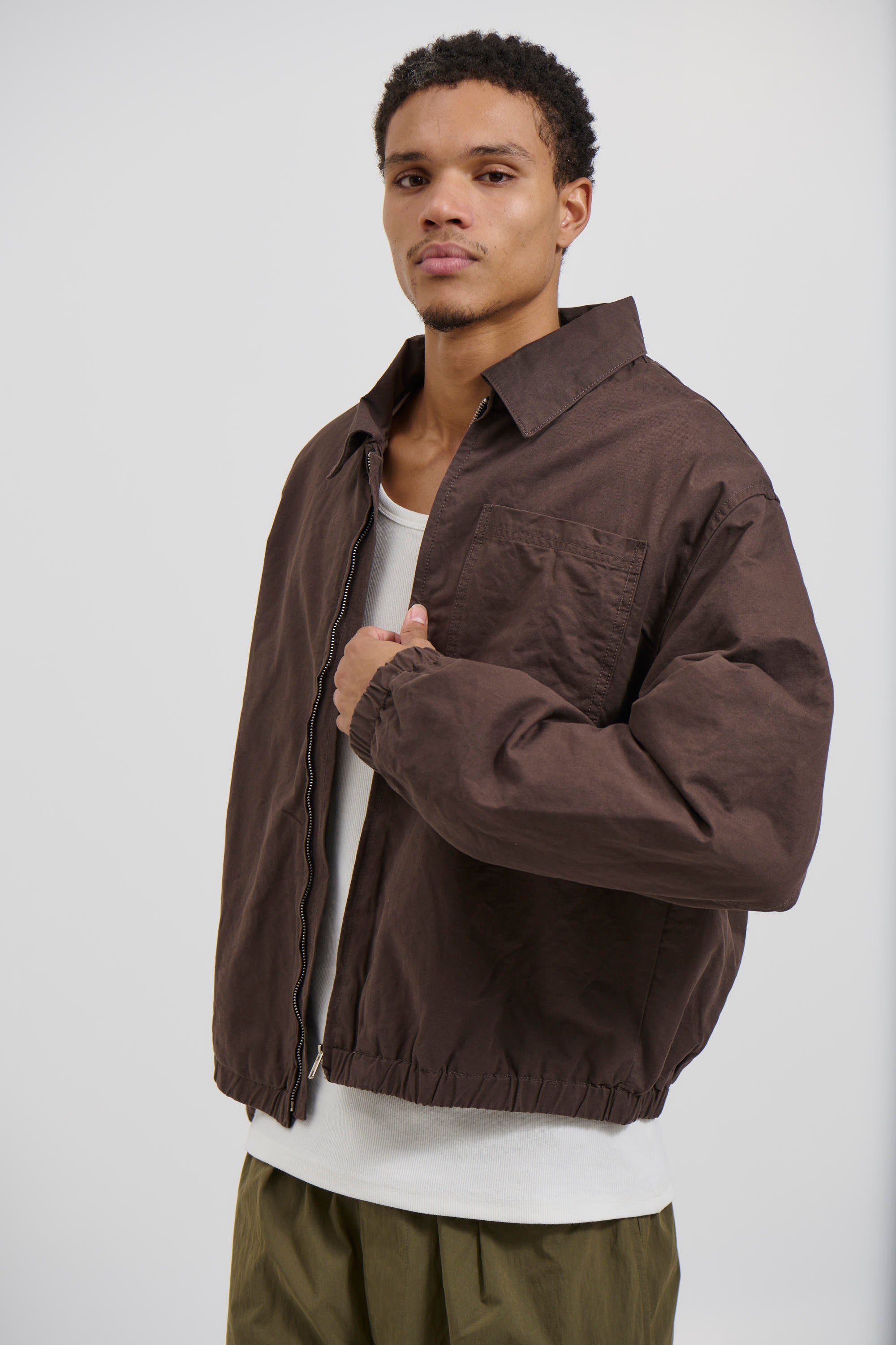 Charlie Soft Cotton Bomber Choc