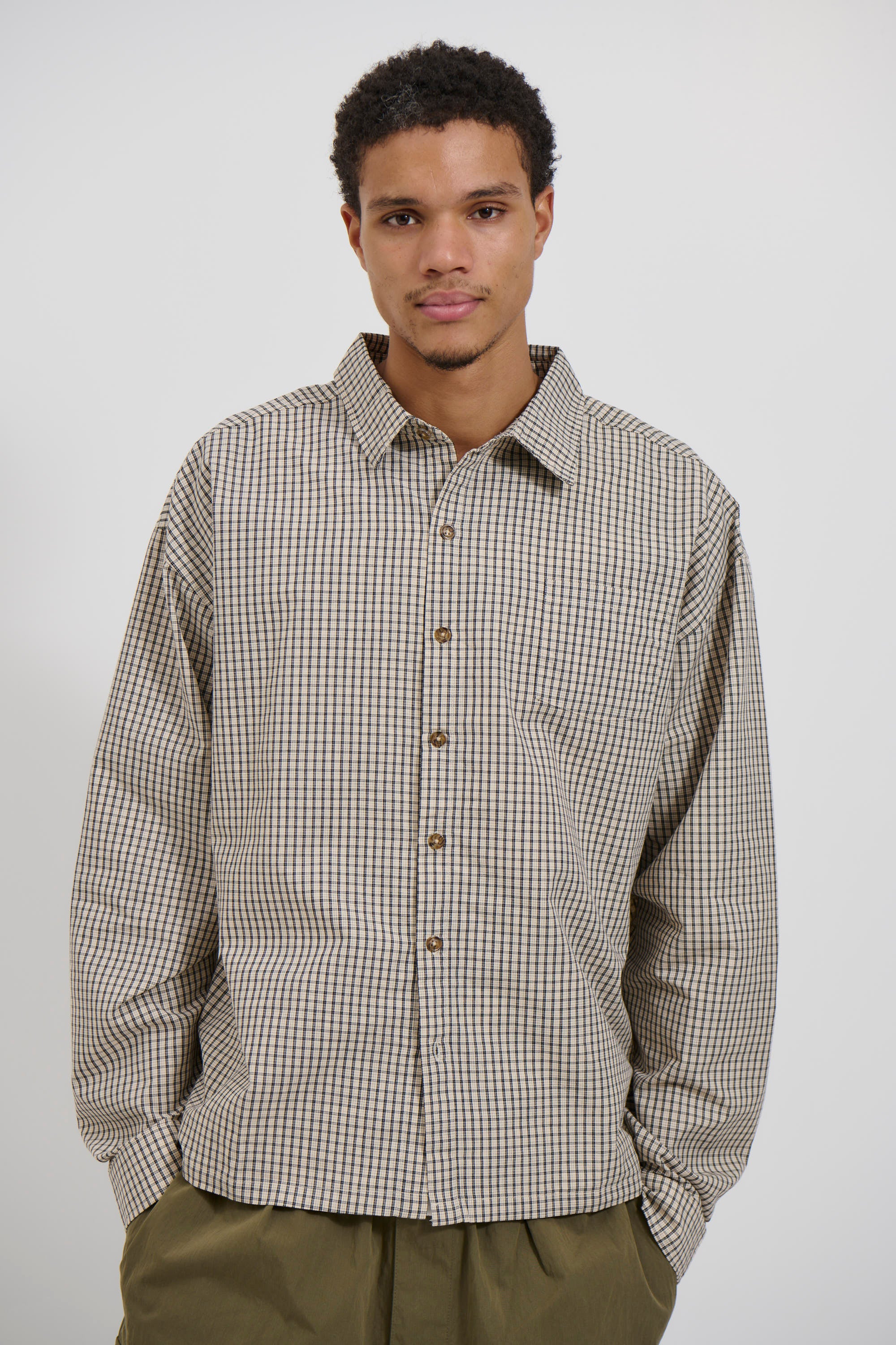 Brooklyn Check Shirt Ivory