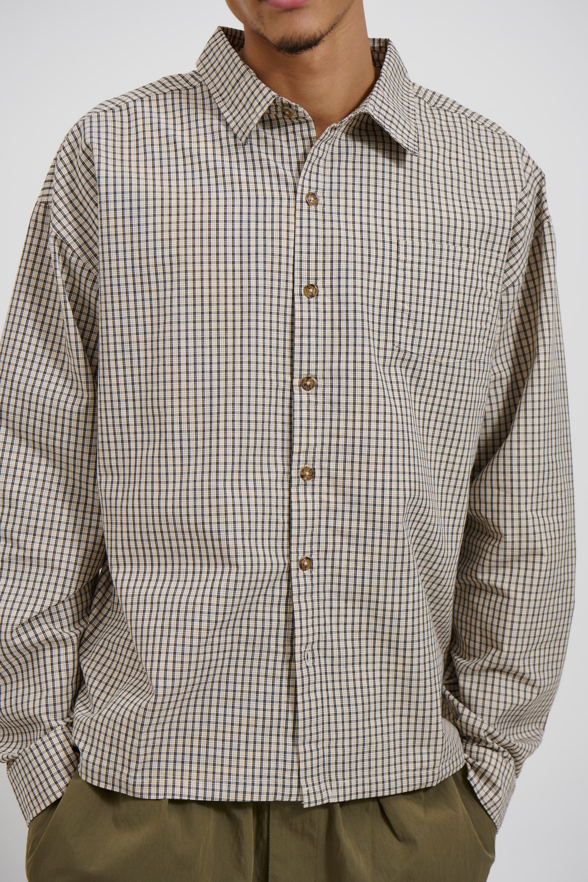 Brooklyn Check Shirt Ivory