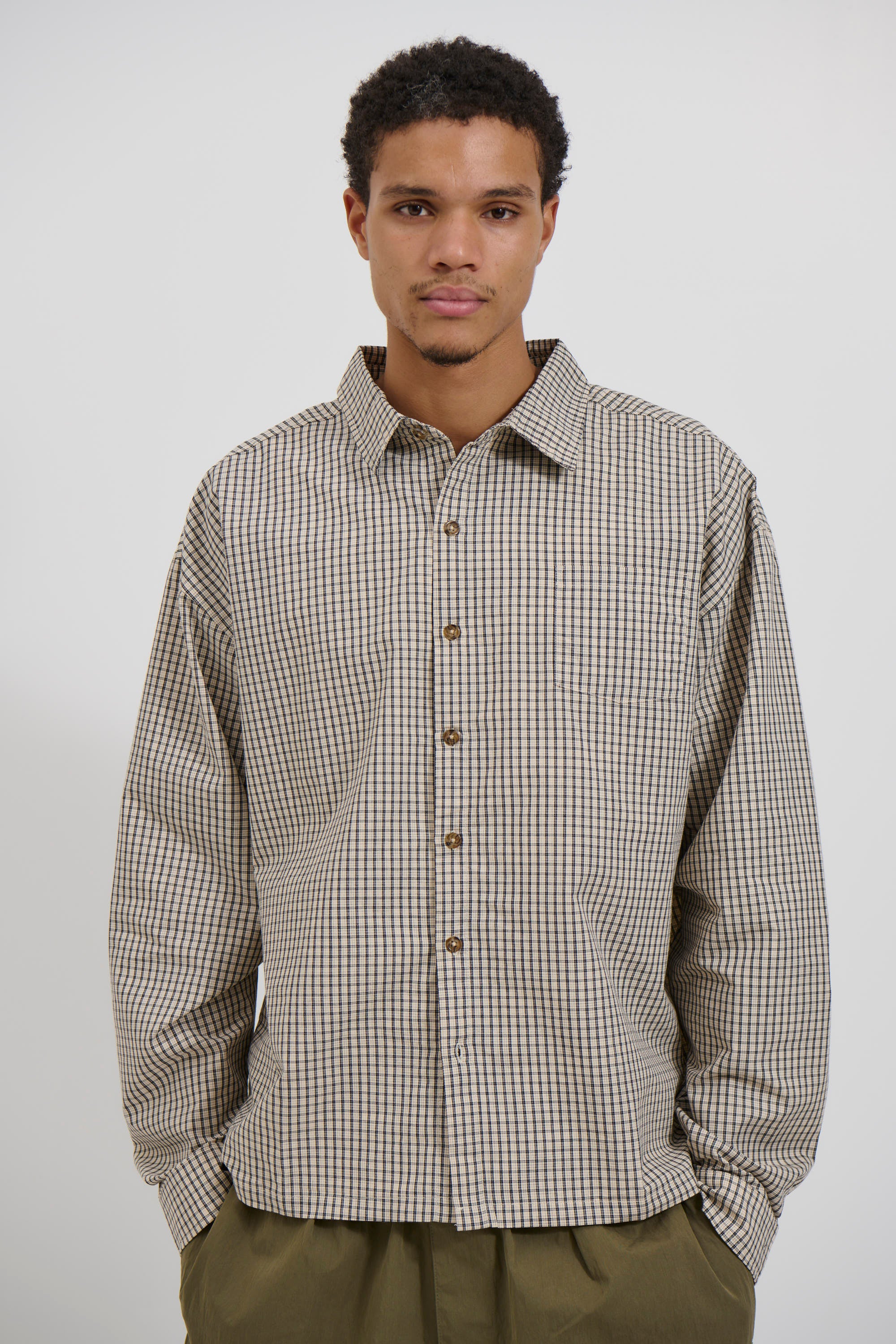 Brooklyn Check Shirt Ivory