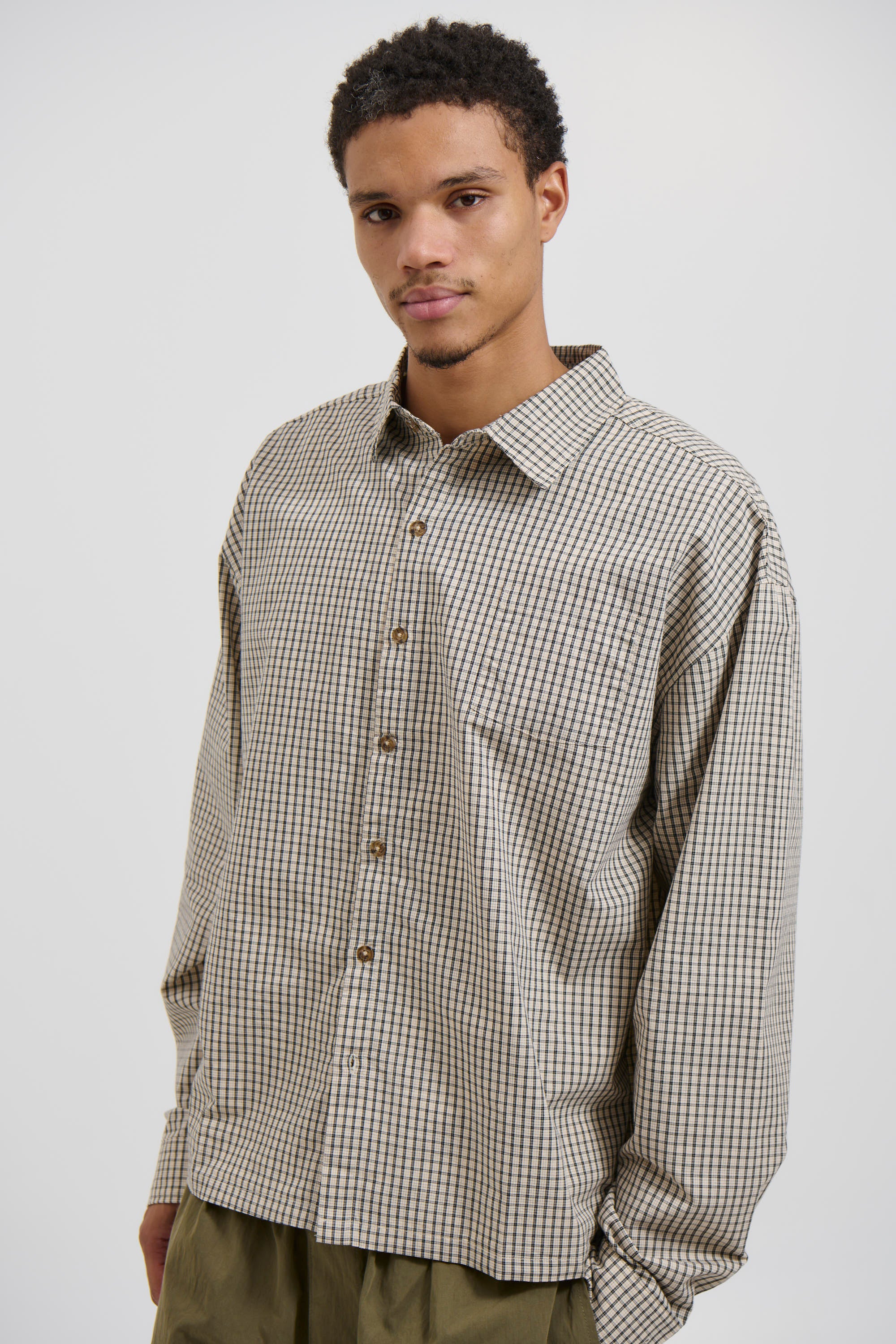 Brooklyn Check Shirt Ivory