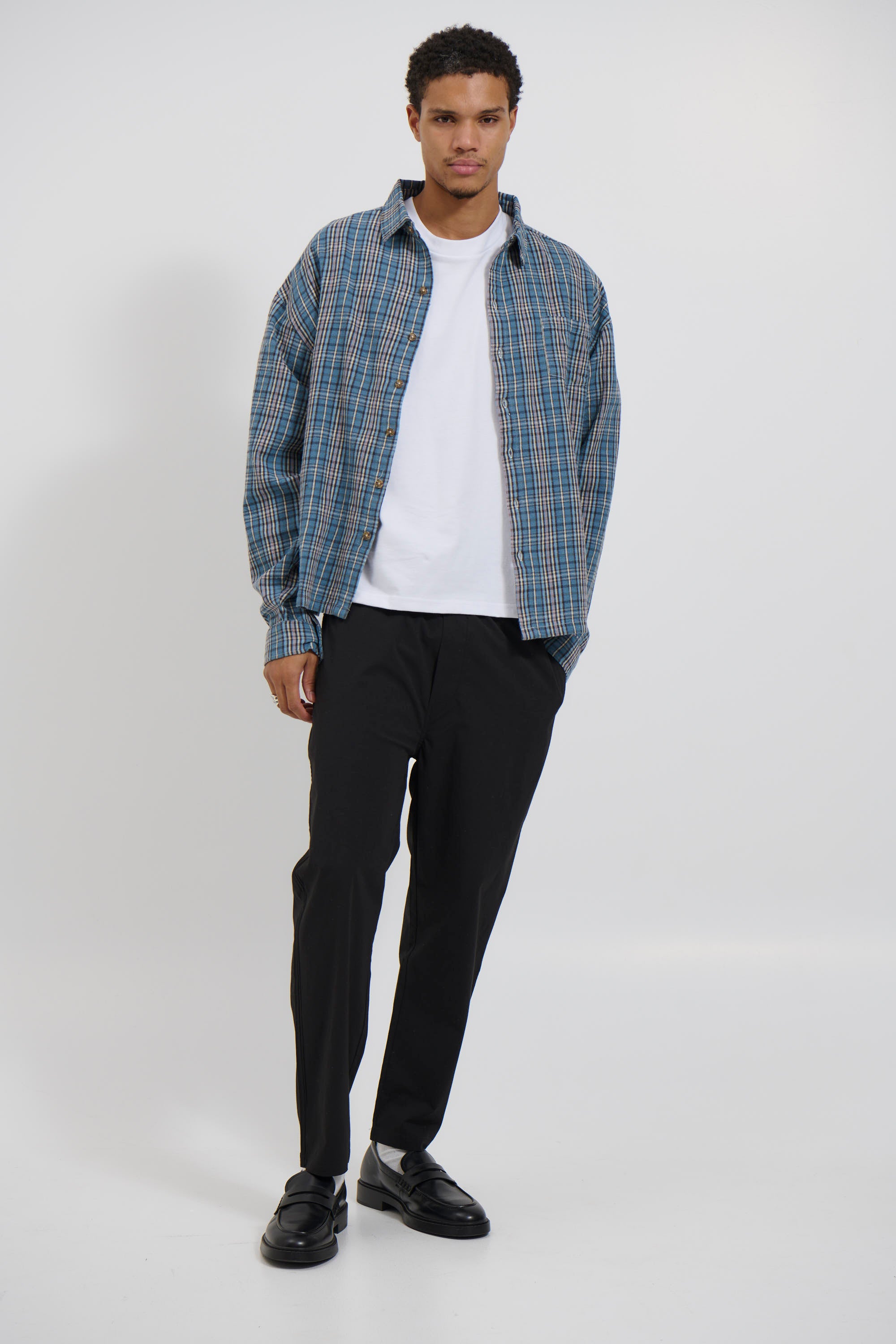 Brooklyn Check Shirt Blue